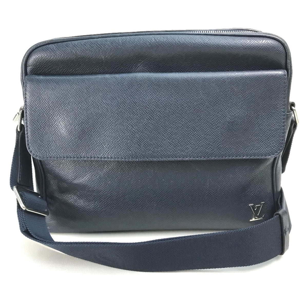 Louis Vuitton Navy Leather Shoulder Bag (Pre-Owned)