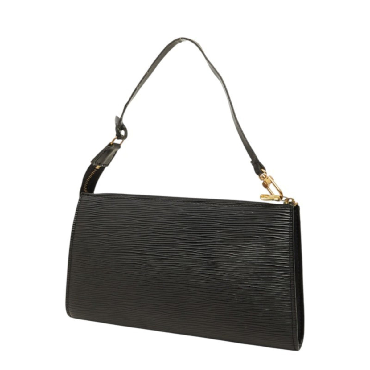 Louis Vuitton Black Noir Leather Handbag Pouch (Pre-Owned)