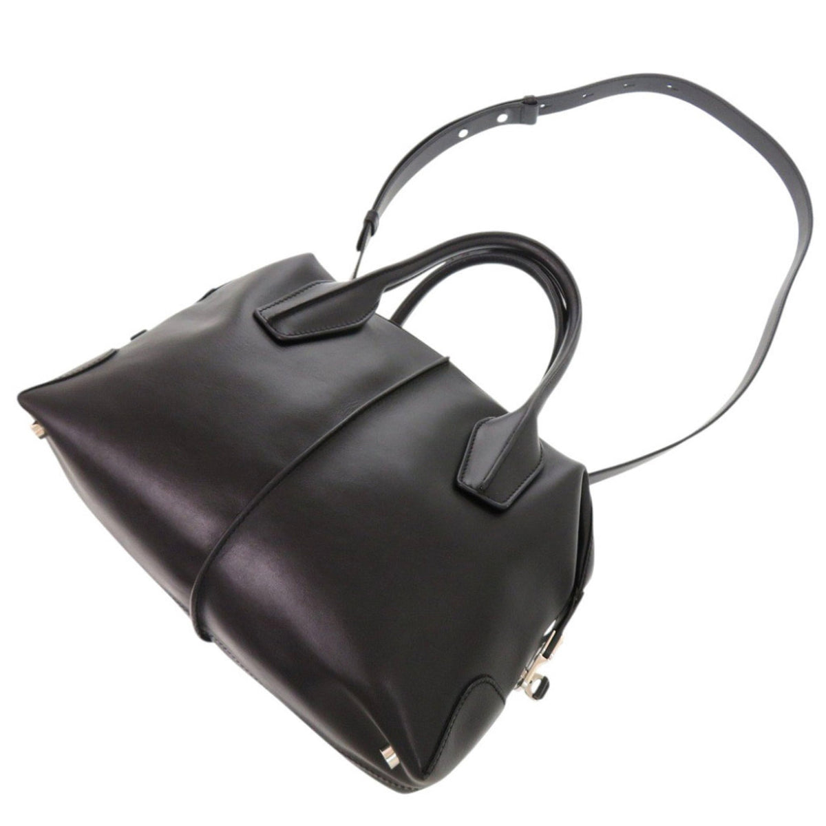 Tod's Black Leather Handbag Shoulder Bag (Pre-Owned)