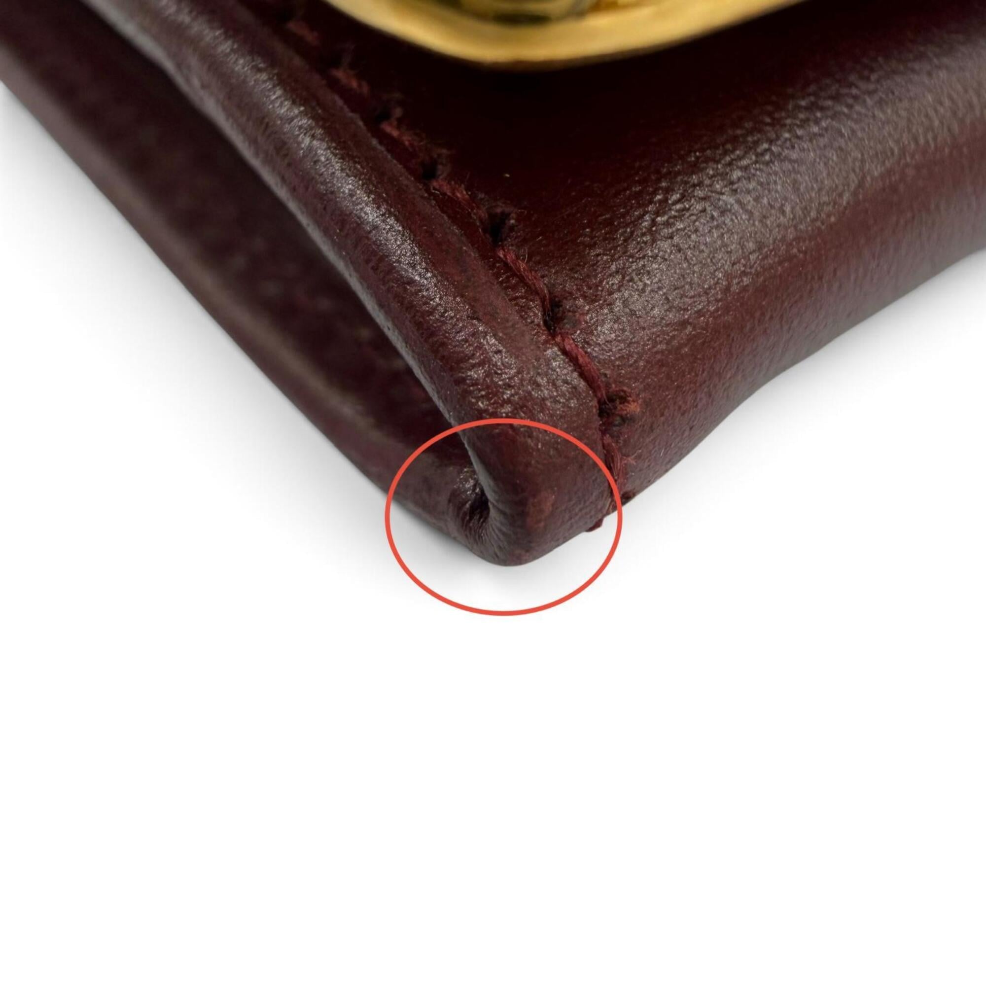Cartier Bordeaux Leather Long Wallet (Bi-Fold) (Pre-Owned)