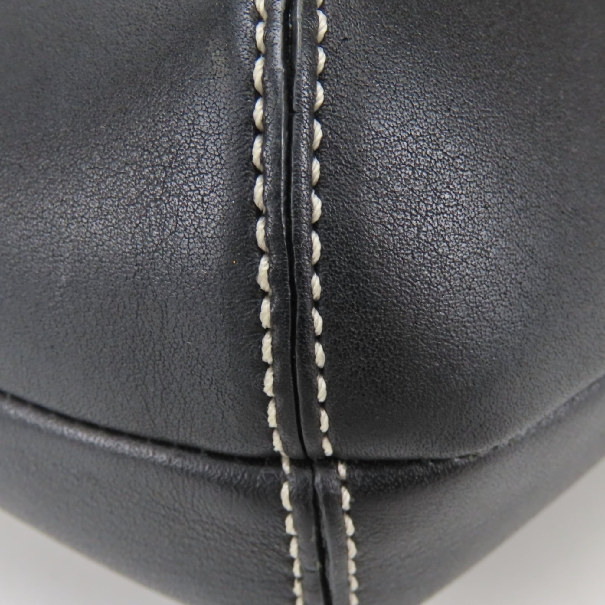 Coach Black Gray Canvas Leather Shoulder Bag (Pre-Owned)