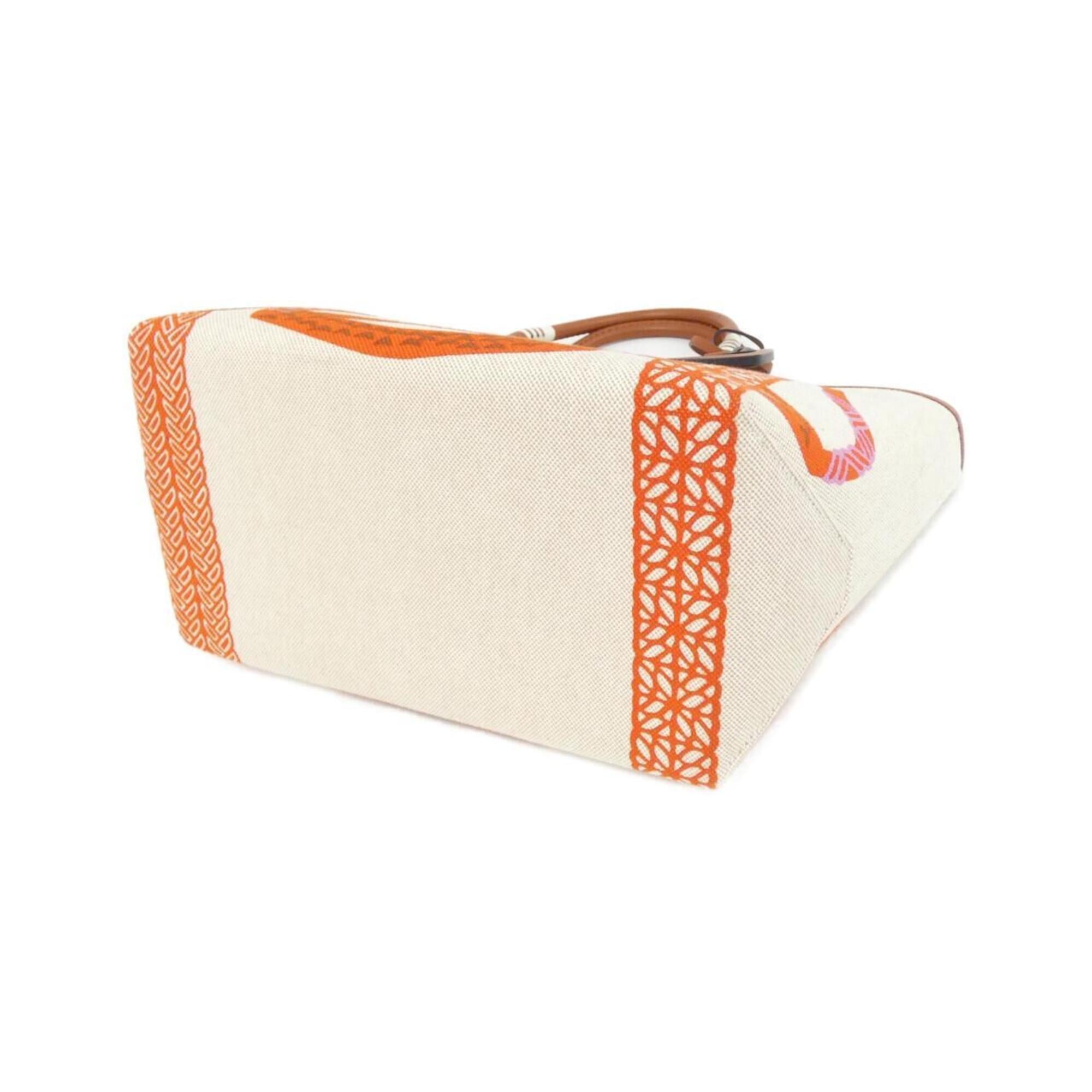 Hermes Beige Capucine Ecru Red Color Swift Leather Handbag (Pre-Owned)