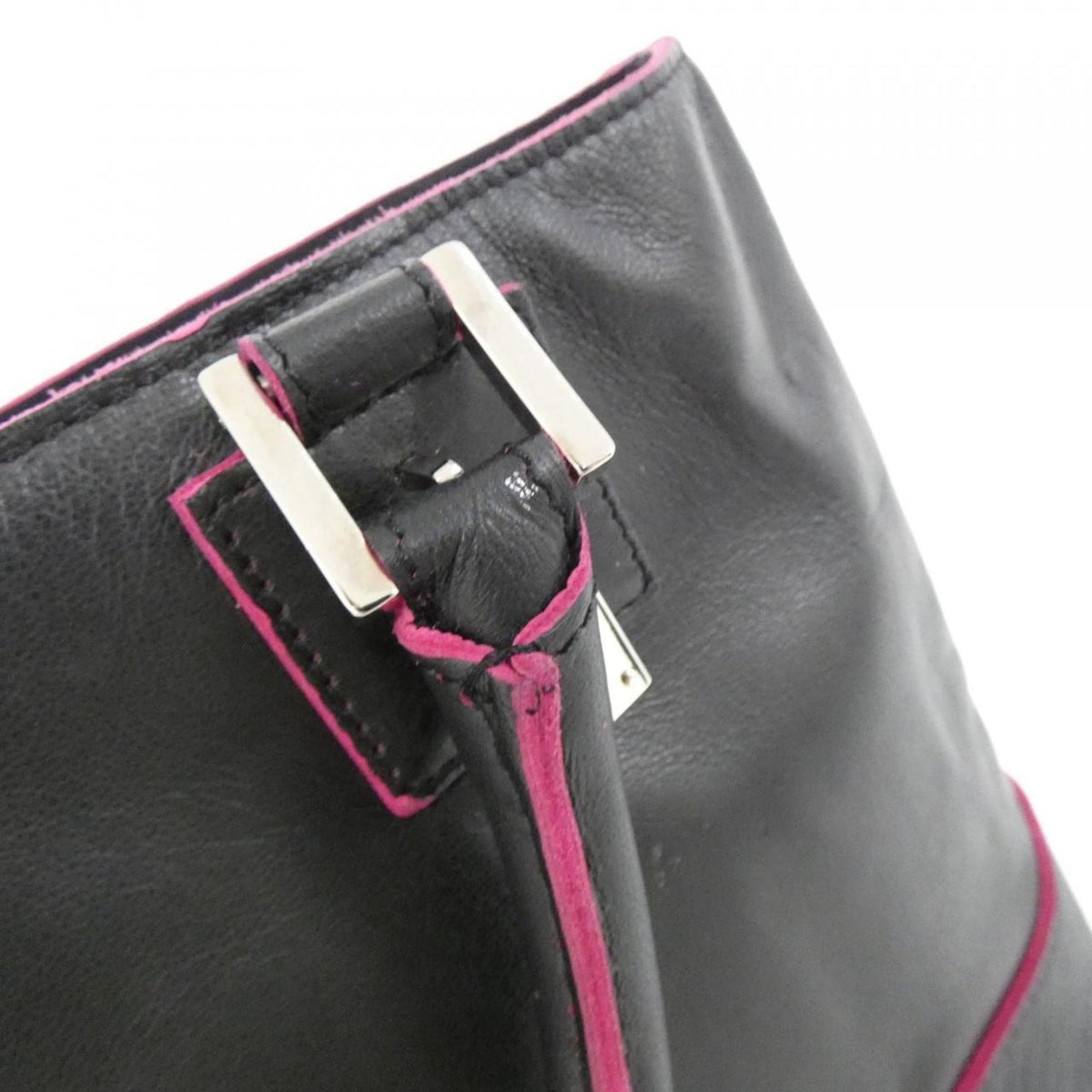 Loewe Amazona Black Pink Leather Handbag (Pre-Owned)