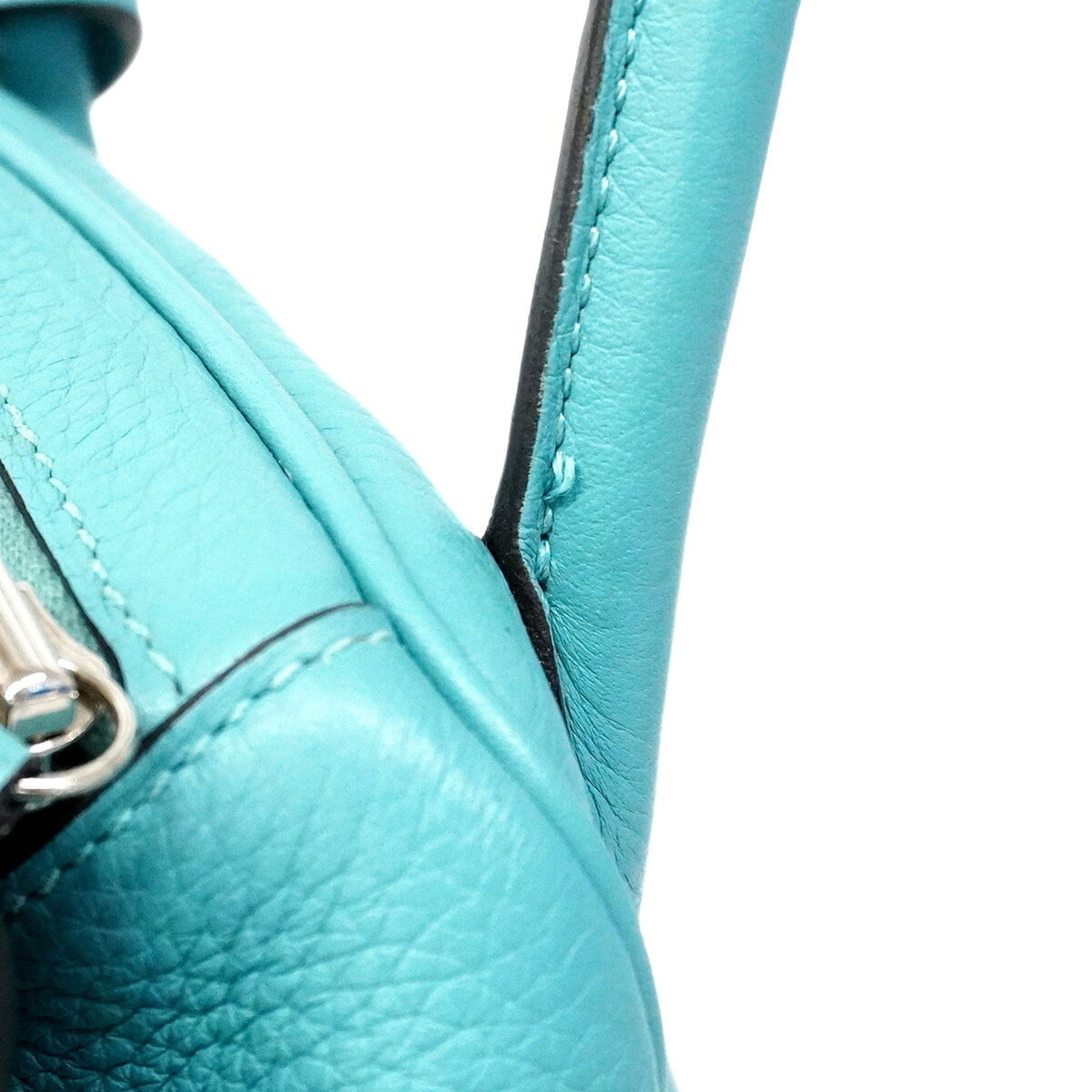 Hermes Blue Taurillon Clemence Leather Handbag (Pre-Owned)