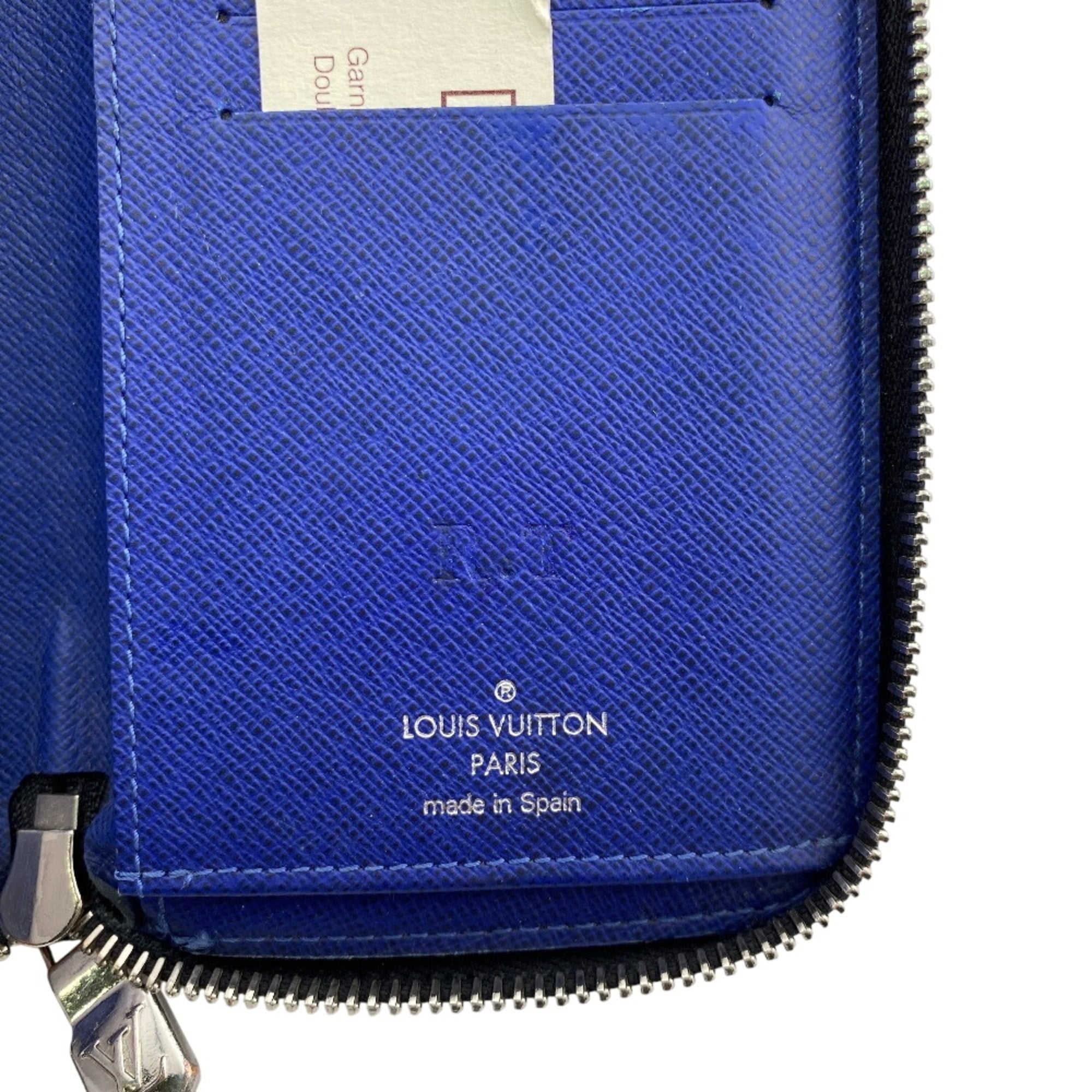 Louis Vuitton Blue Leather Long Wallet (Bi-Fold) (Pre-Owned)
