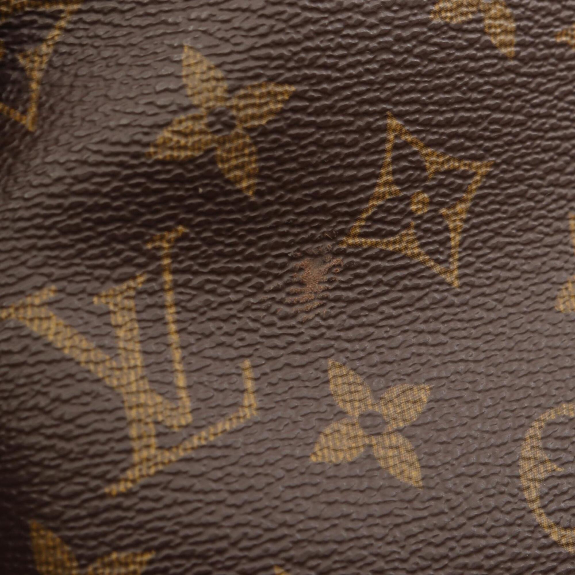 Louis Vuitton Brown Monogram Coated Canvas Leather Handbag Tote Bag (Pre-Owned)