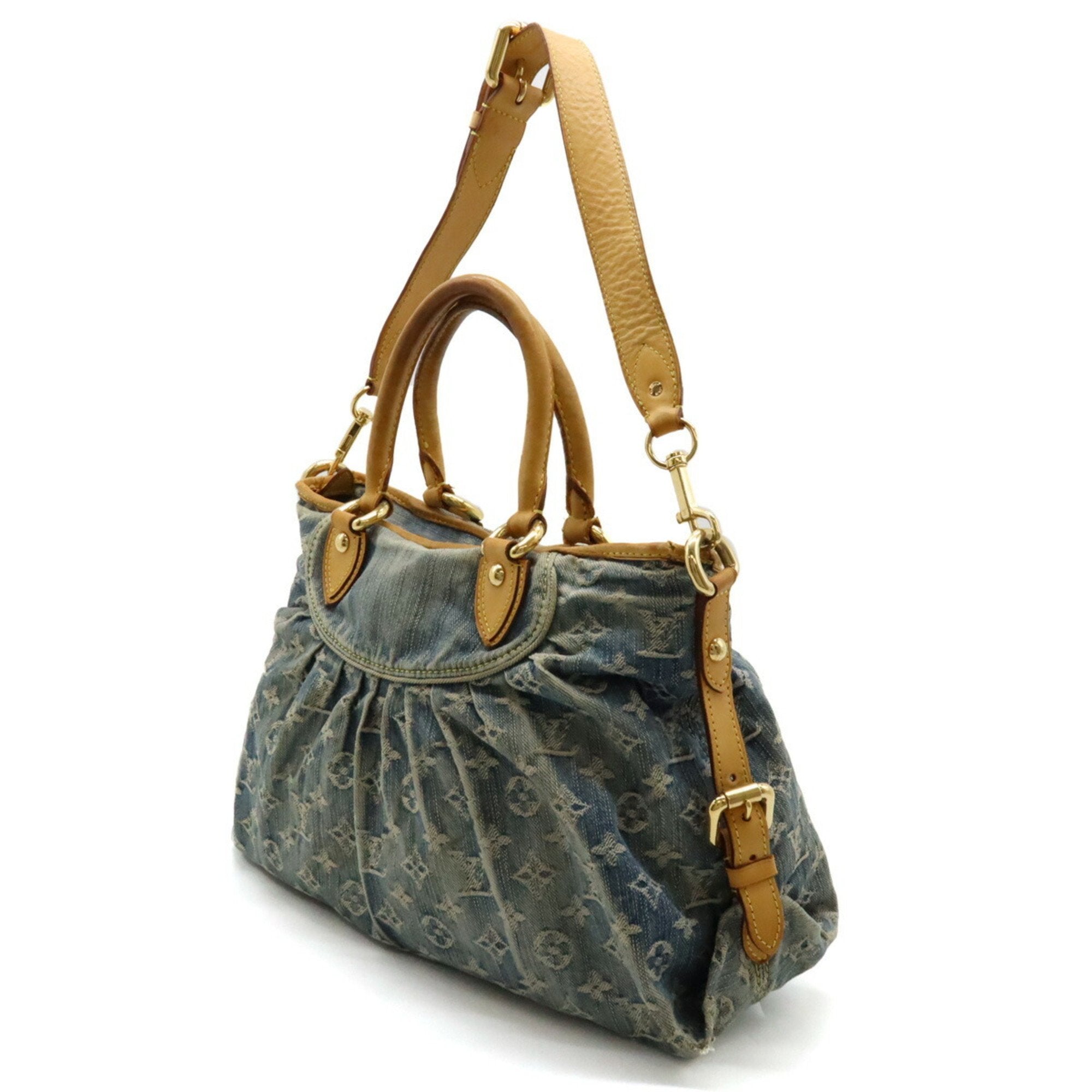 Louis Vuitton Monogram Denim Blue Monogram Denim Handbag Shoulder Bag Tote Bag (Pre-Owned)