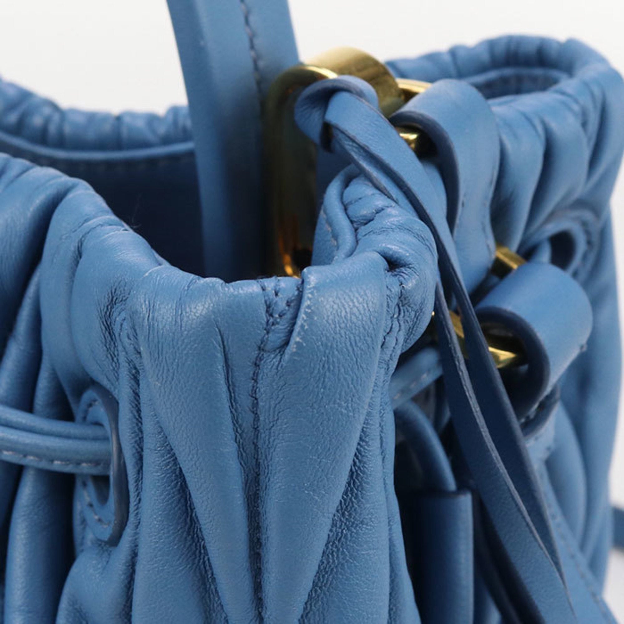 Miu Miu Blue Leather Handbag (Pre-Owned)
