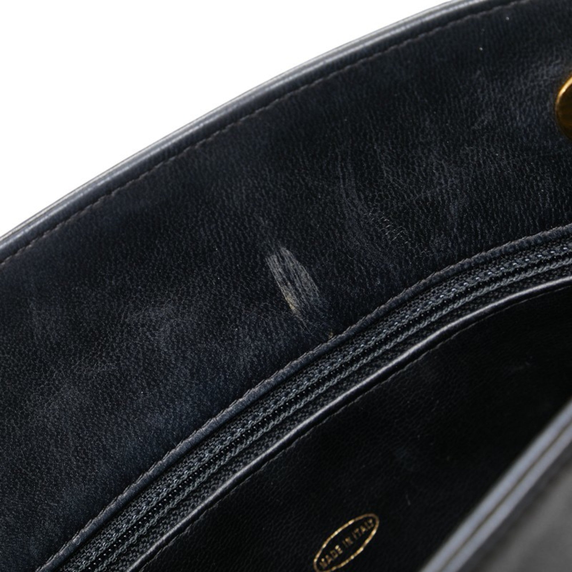 Chanel Black Leather Shoulder Bag Tote Bag (Pre-Owned)