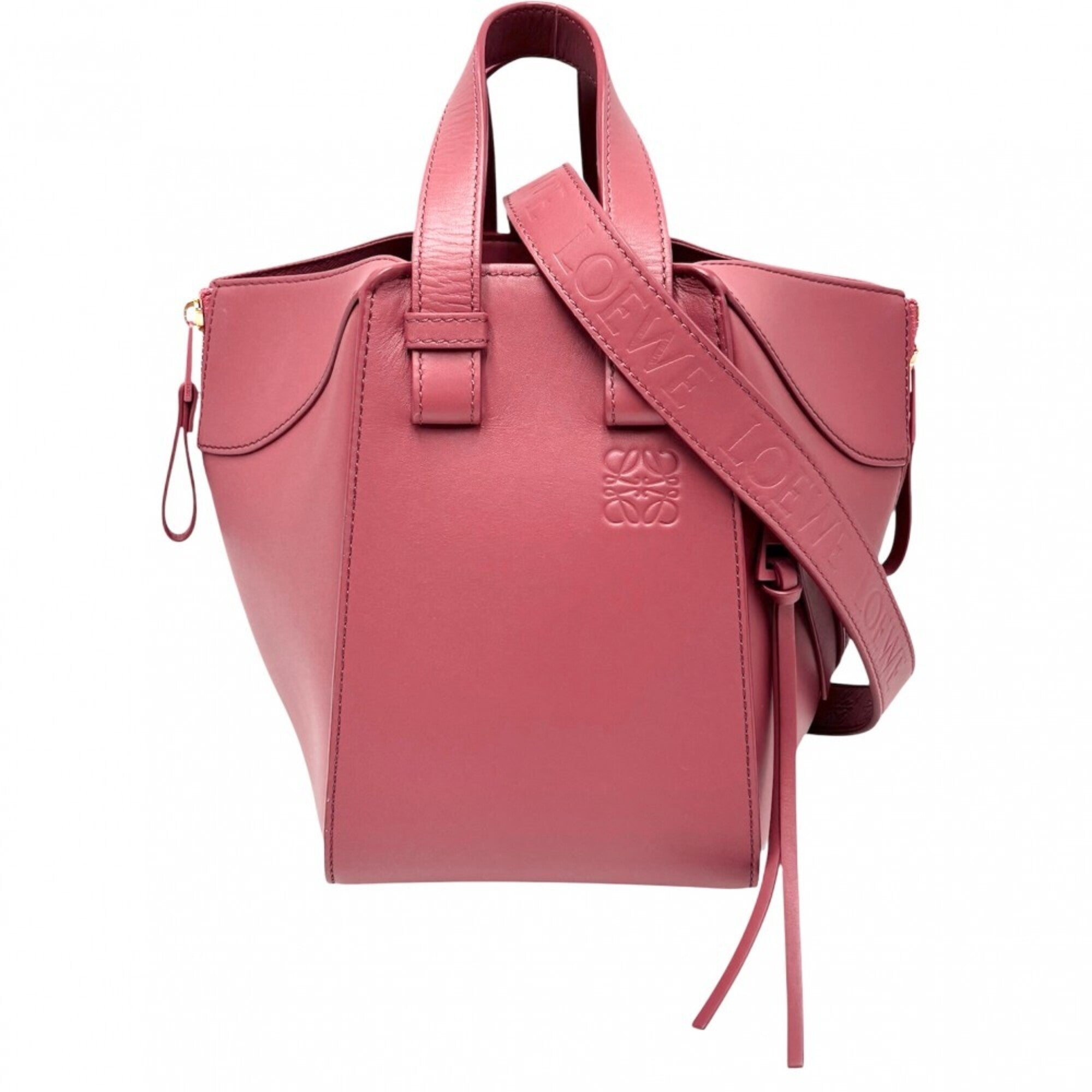 Loewe Pink Purple Leather Handbag Shoulder Bag (Pre-Owned)