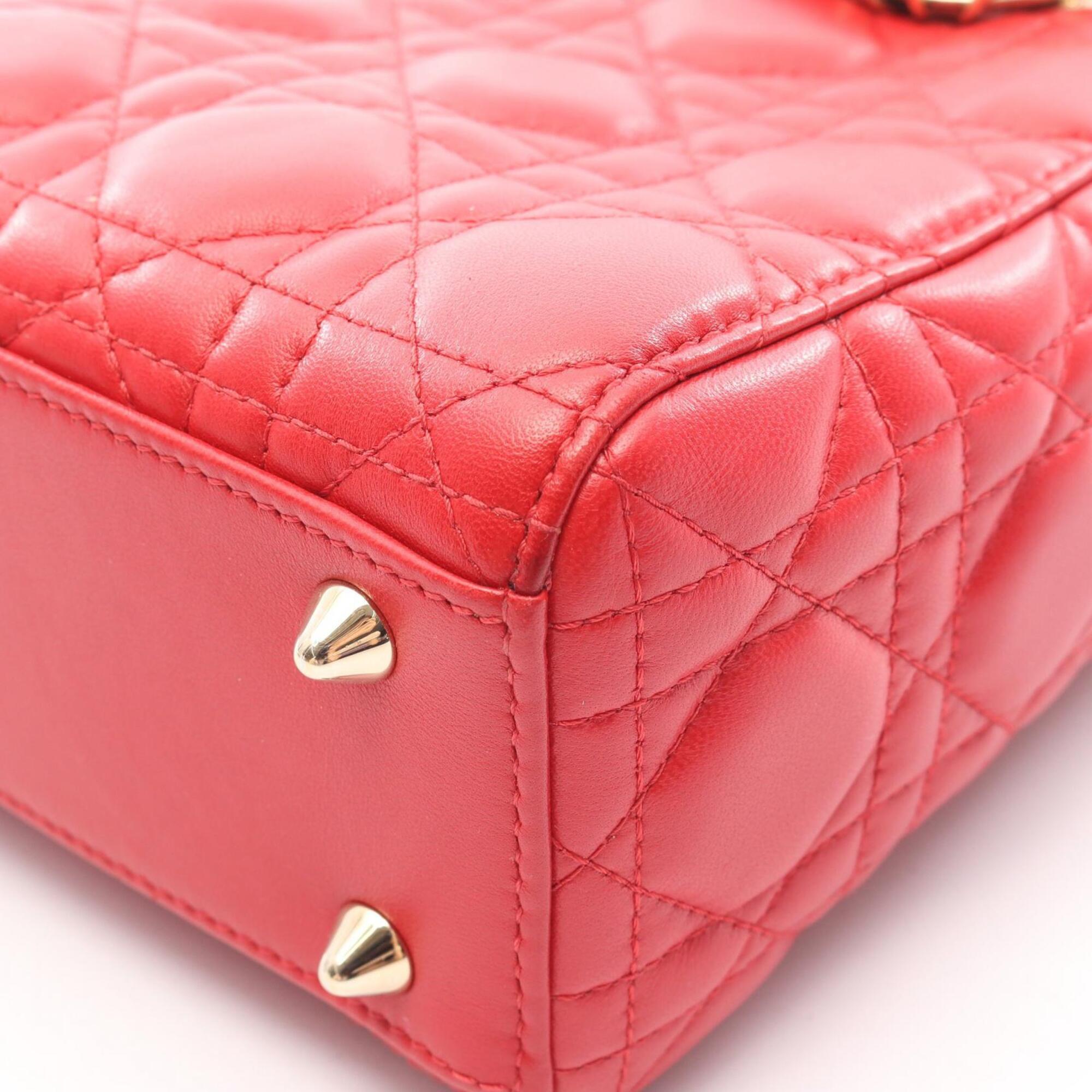 Christian Dior Red Color Leather Handbag (Pre-Owned)