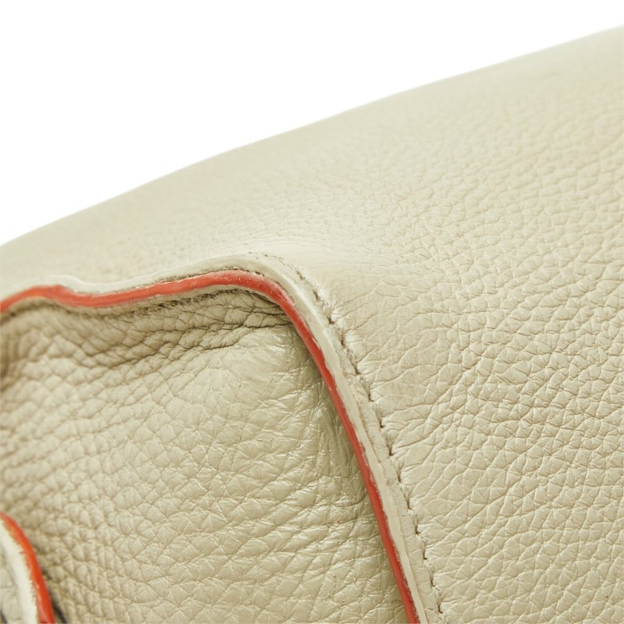 Fendi Beige Grayish Leather Handbag Shoulder Bag (Pre-Owned)
