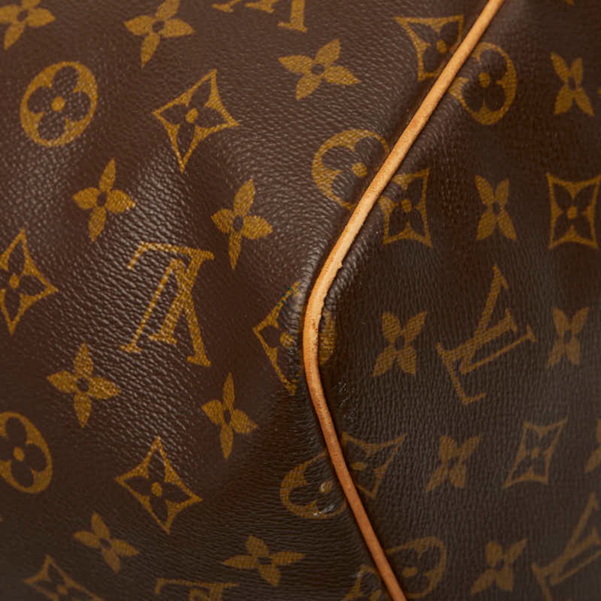 Louis Vuitton Monogram Brown Pvc Leather Boston Bag Handbag (Pre-Owned)