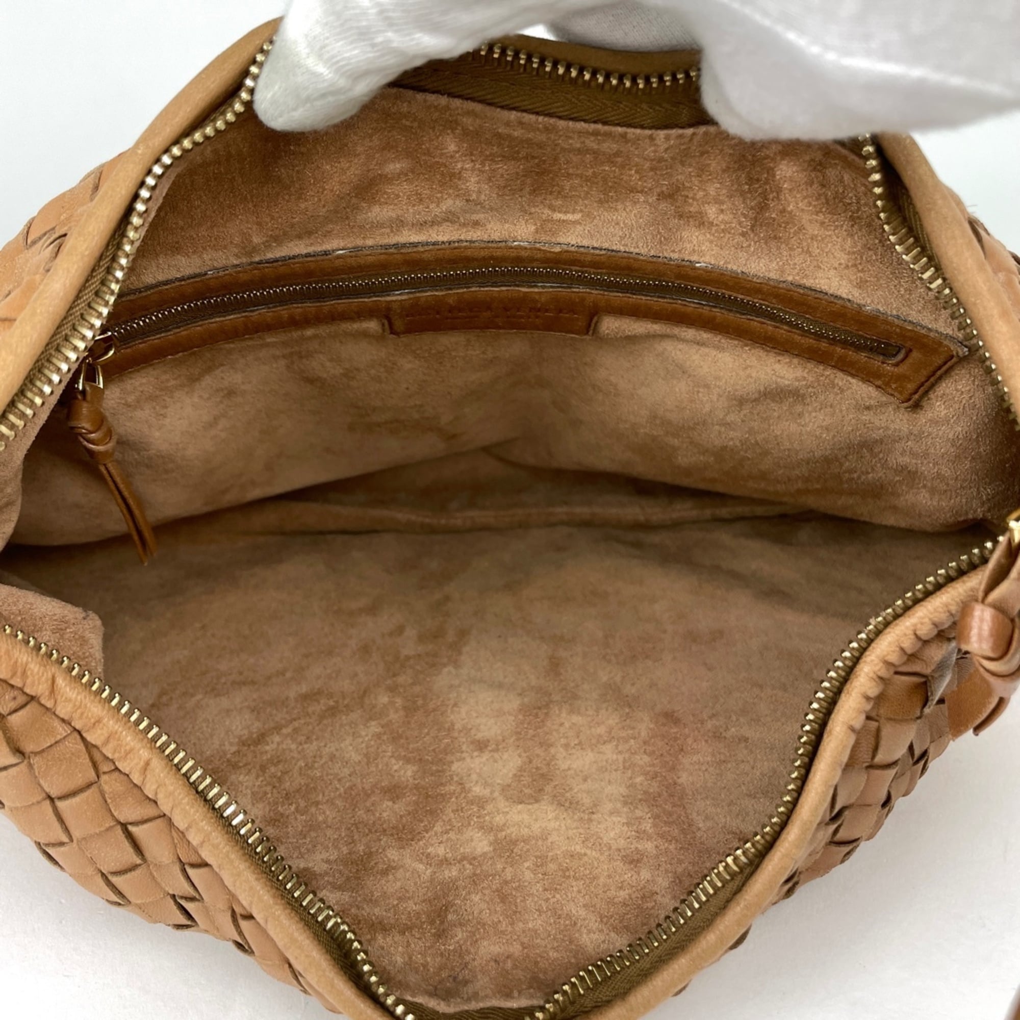 Bottega Veneta Brown Leather Handbag Shoulder Bag (Pre-Owned)