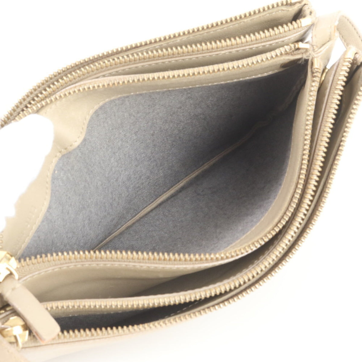 Celine Beige Leather Crossbody Bag Shoulder Bag (Pre-Owned)