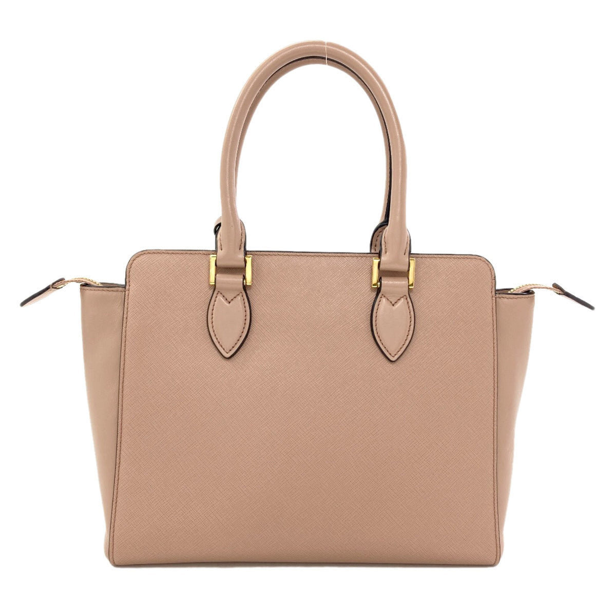 Prada Saffiano Pink Beige Saffiano Handbag (Pre-Owned)