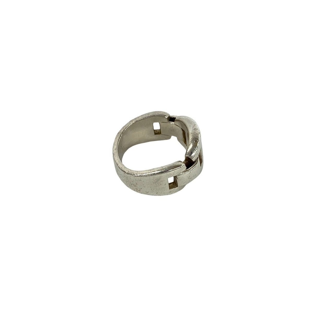Hermes Silver Silver 925 Band Ring (Pre-Owned)