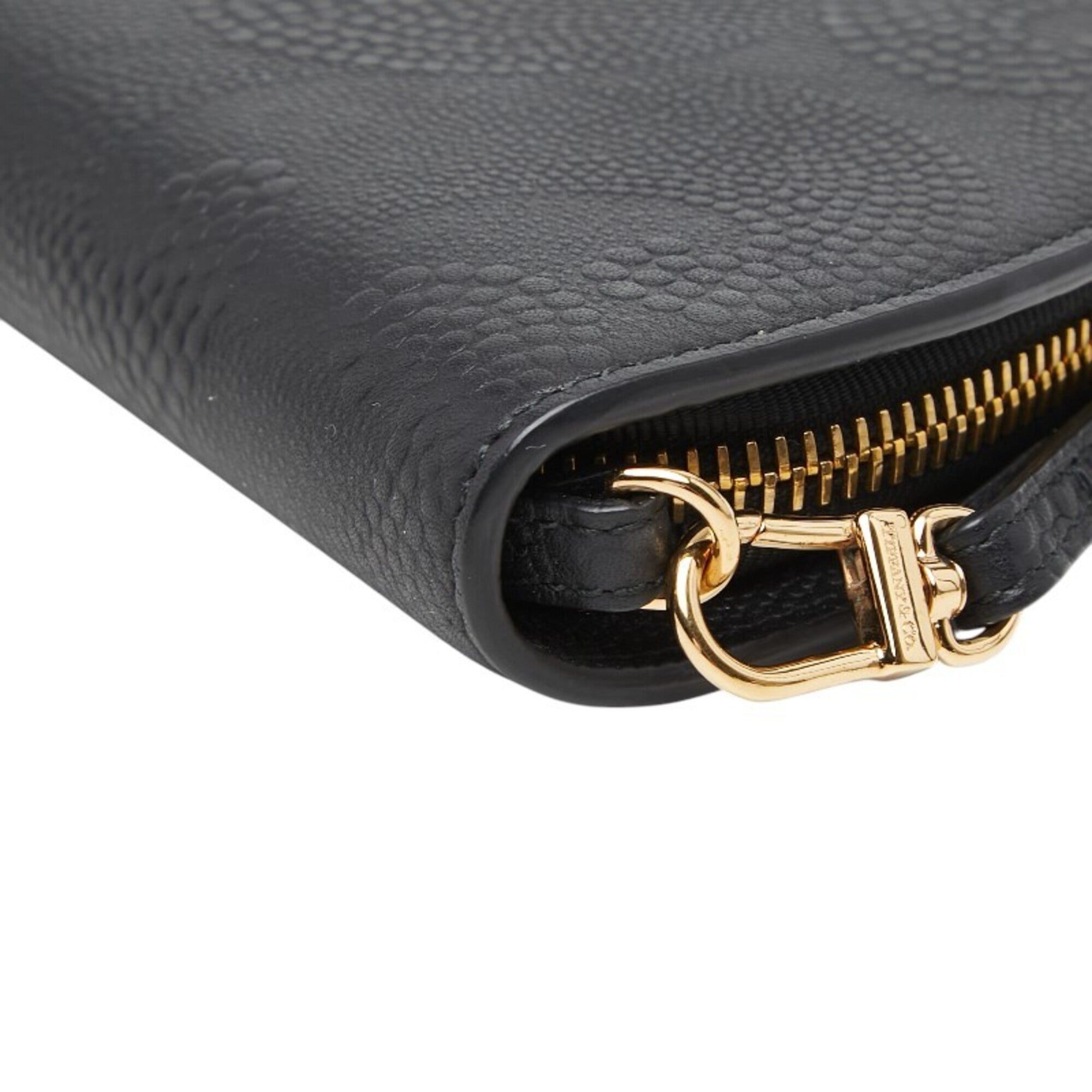 Tiffany Black Leather Long Wallet (Bi-Fold) (Pre-Owned)