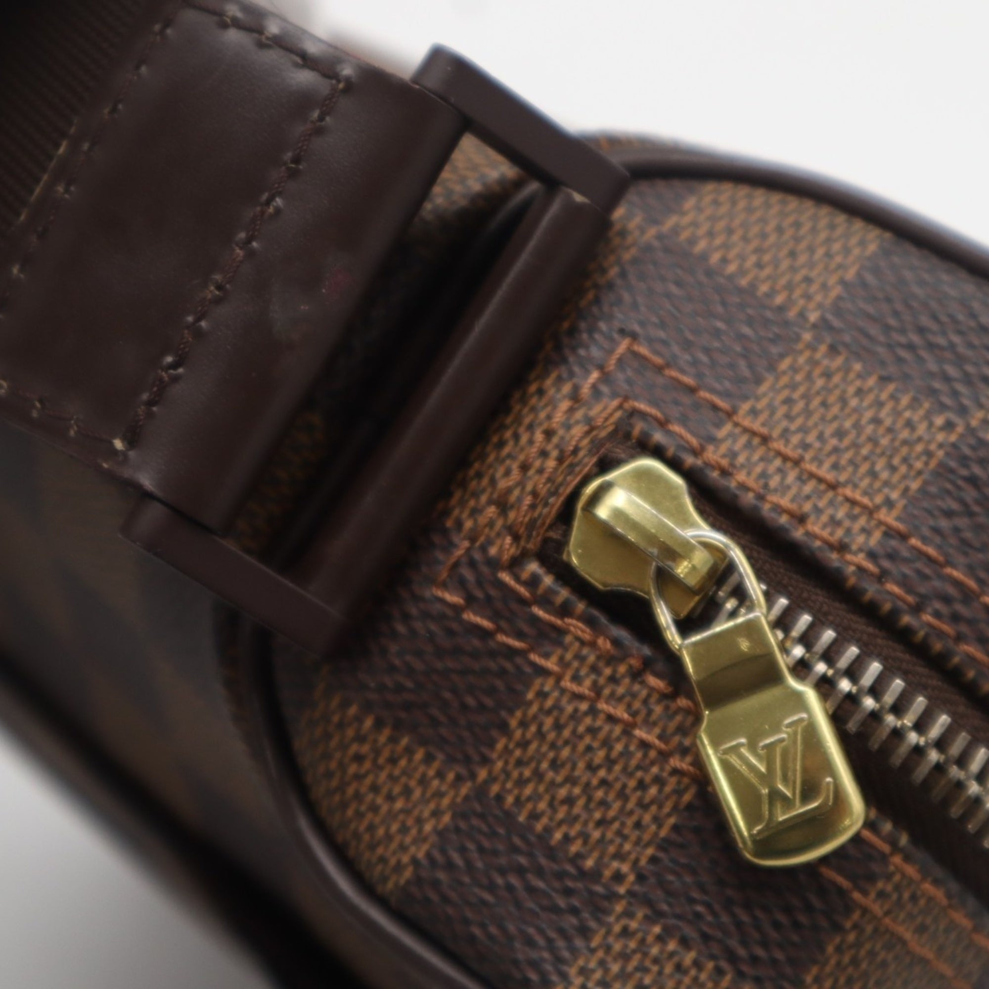 Louis Vuitton Damier Brown Coated Canvas Leather Shoulder Bag (Pre-Owned)