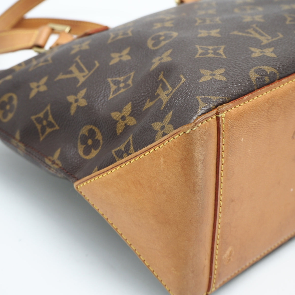 Louis Vuitton Monogram Brown Coated Canvas Leather Handbag (Pre-Owned)