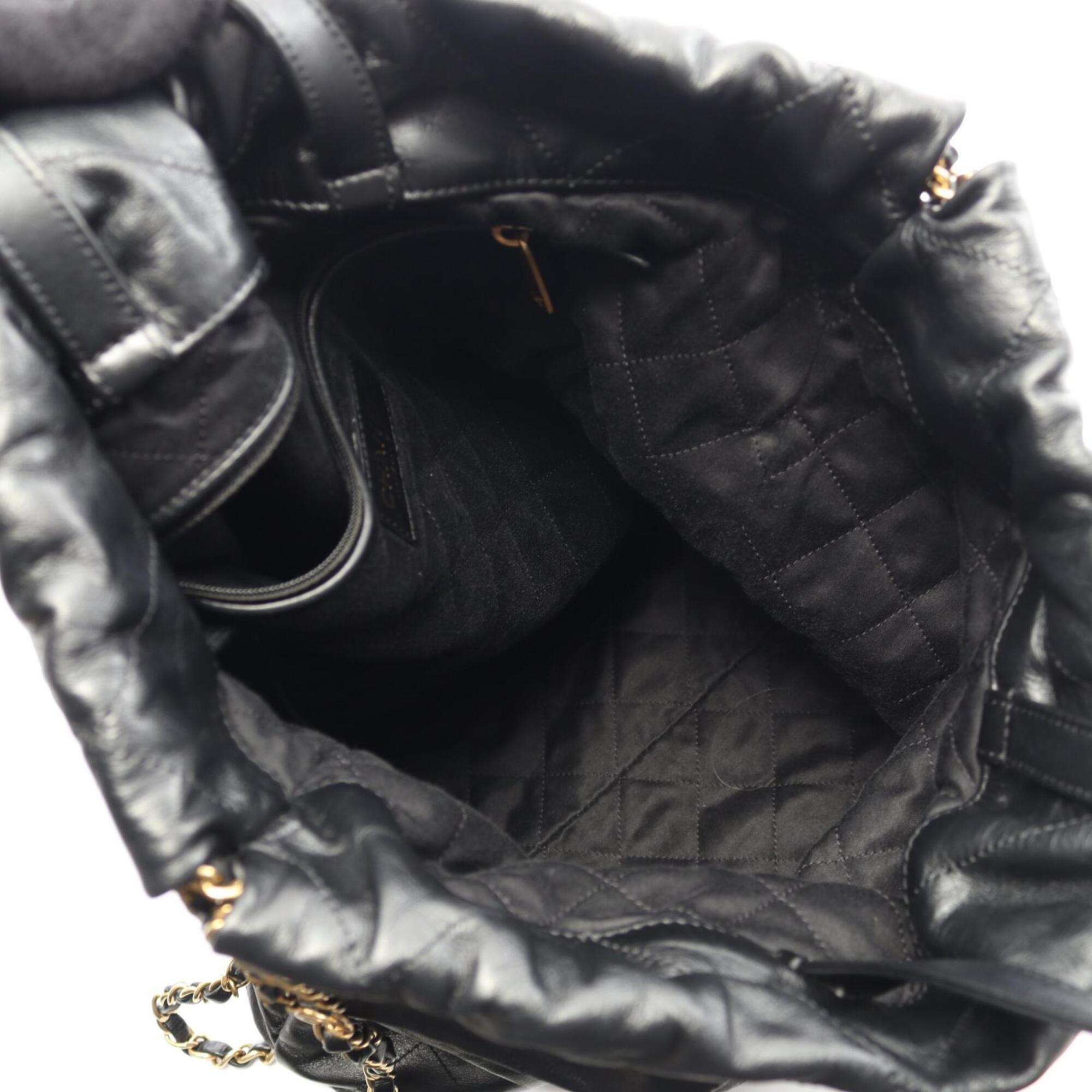 Chanel Black Leather Backpack (Pre-Owned)
