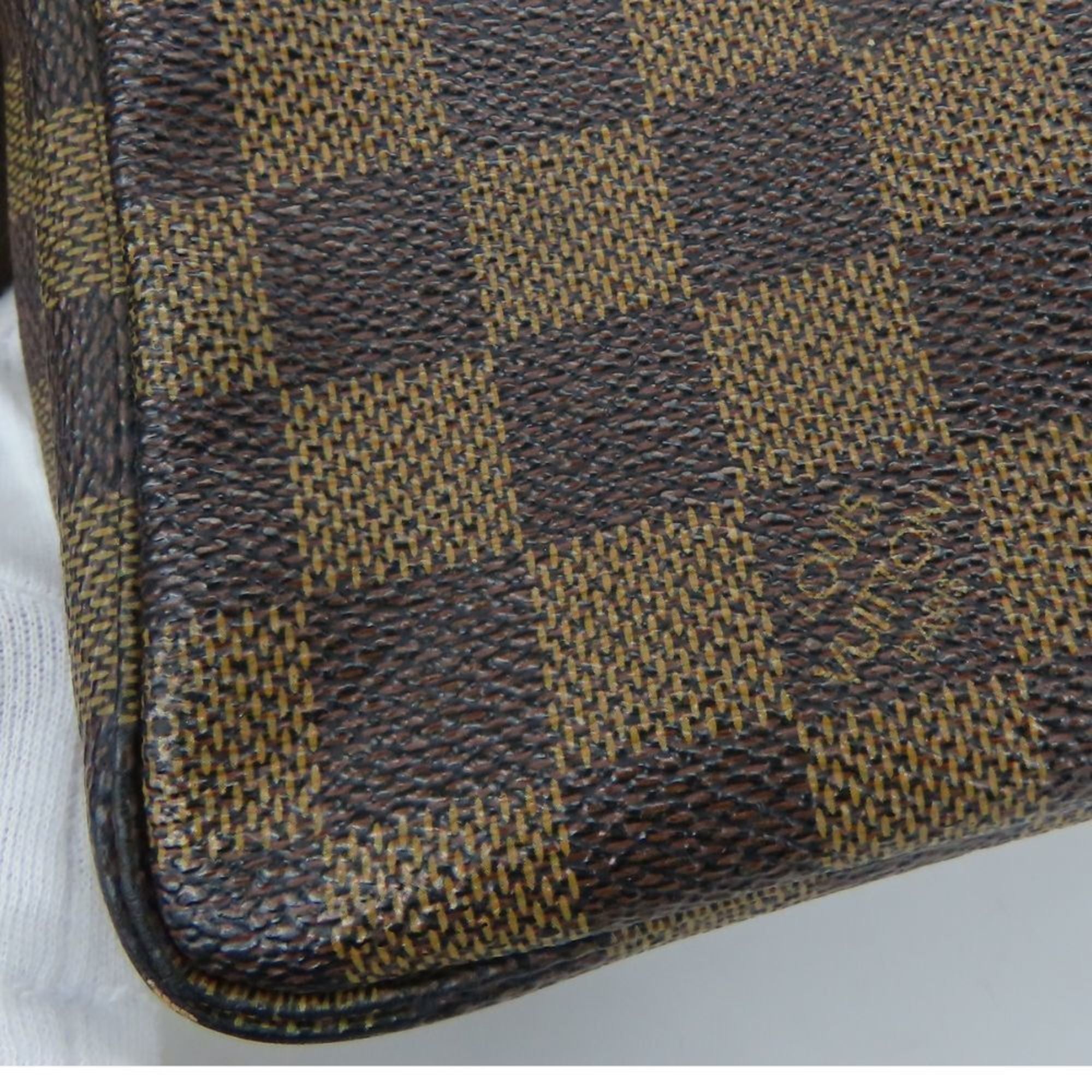 Louis Vuitton Brown Damier Canvas Ebene Damier Canvas Leather Shoulder Bag (Pre-Owned)