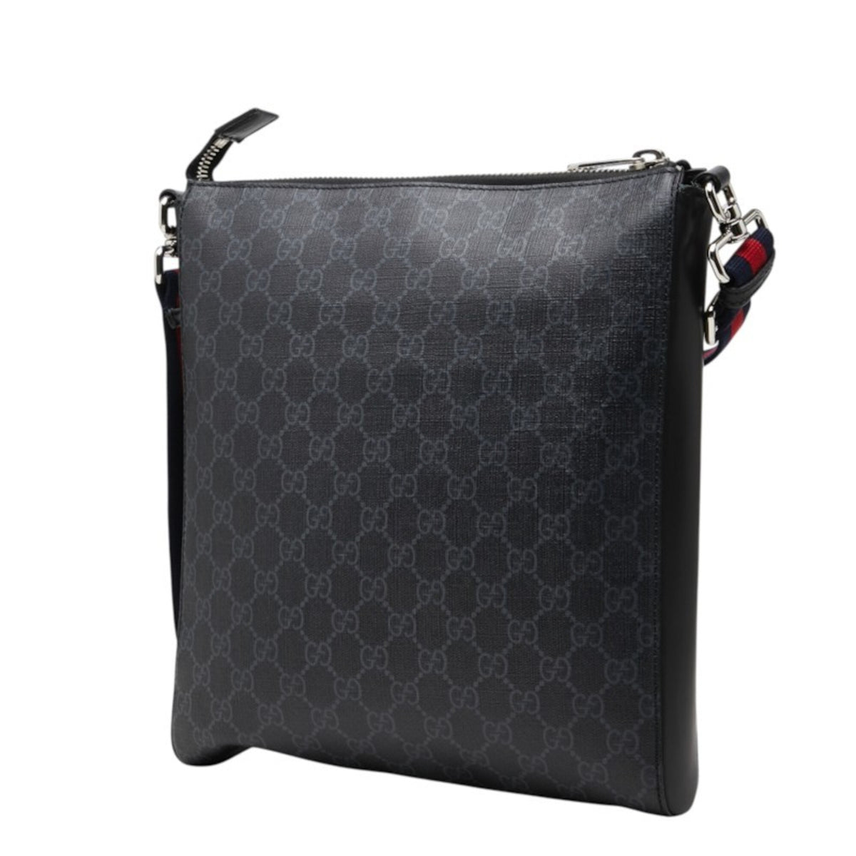 Gucci Gray Pvc Leather Messenger Bag Shoulder Bag (Pre-Owned)
