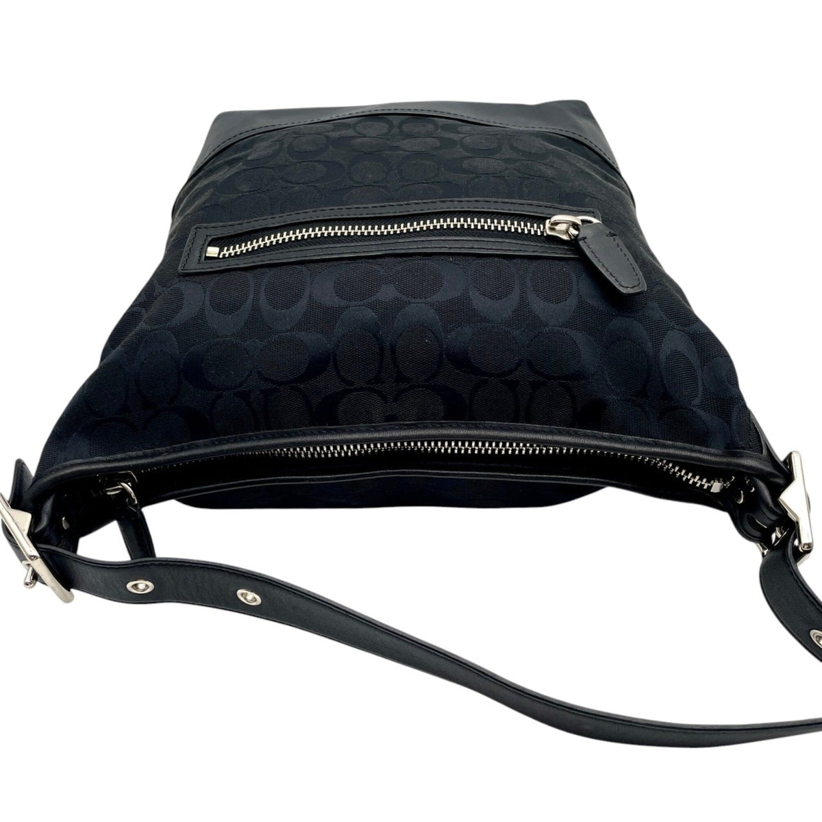 Coach Black Canvas Leather Crossbody Bag Shoulder Bag (Pre-Owned)