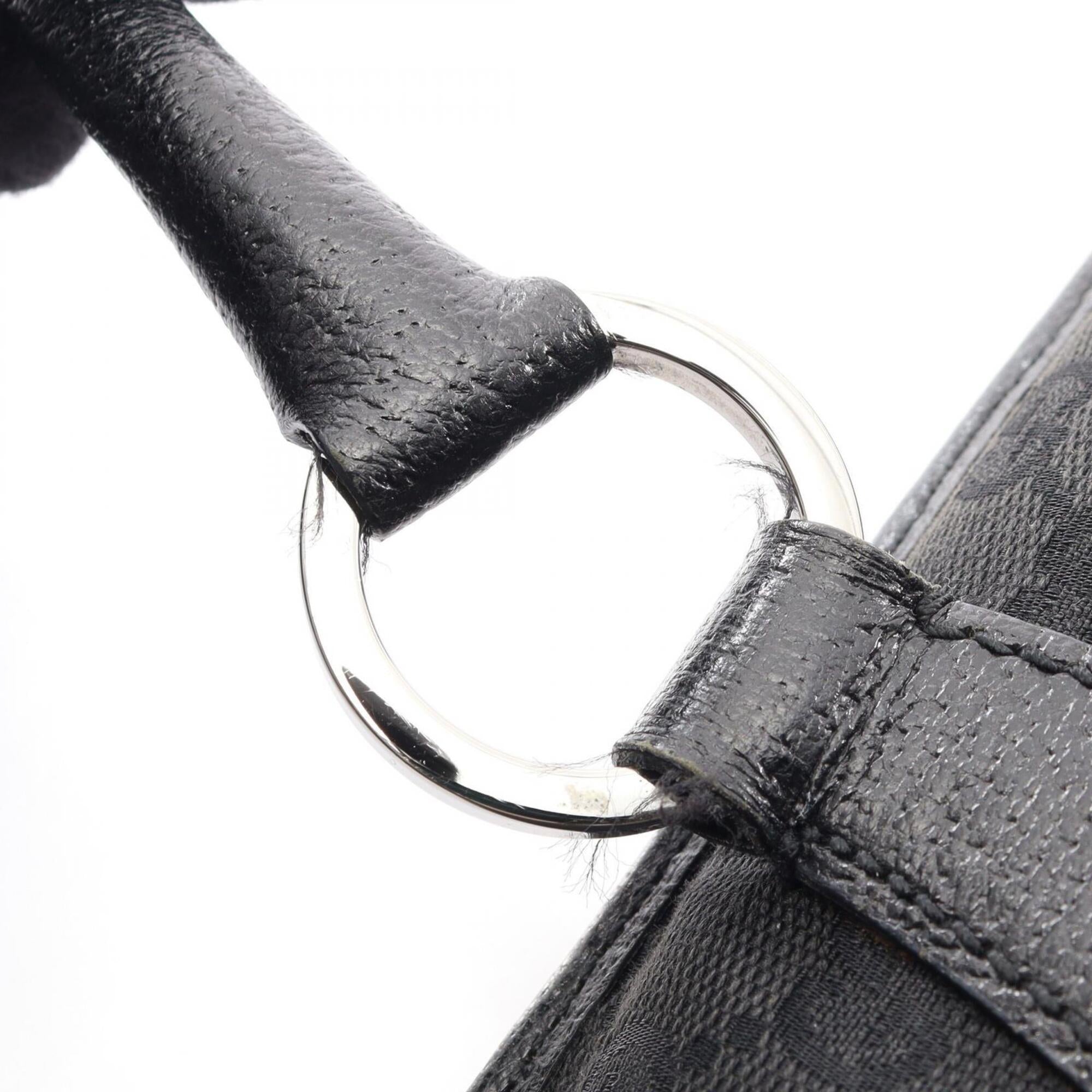 Gucci Black Canvas Leather Handbag (Pre-Owned)