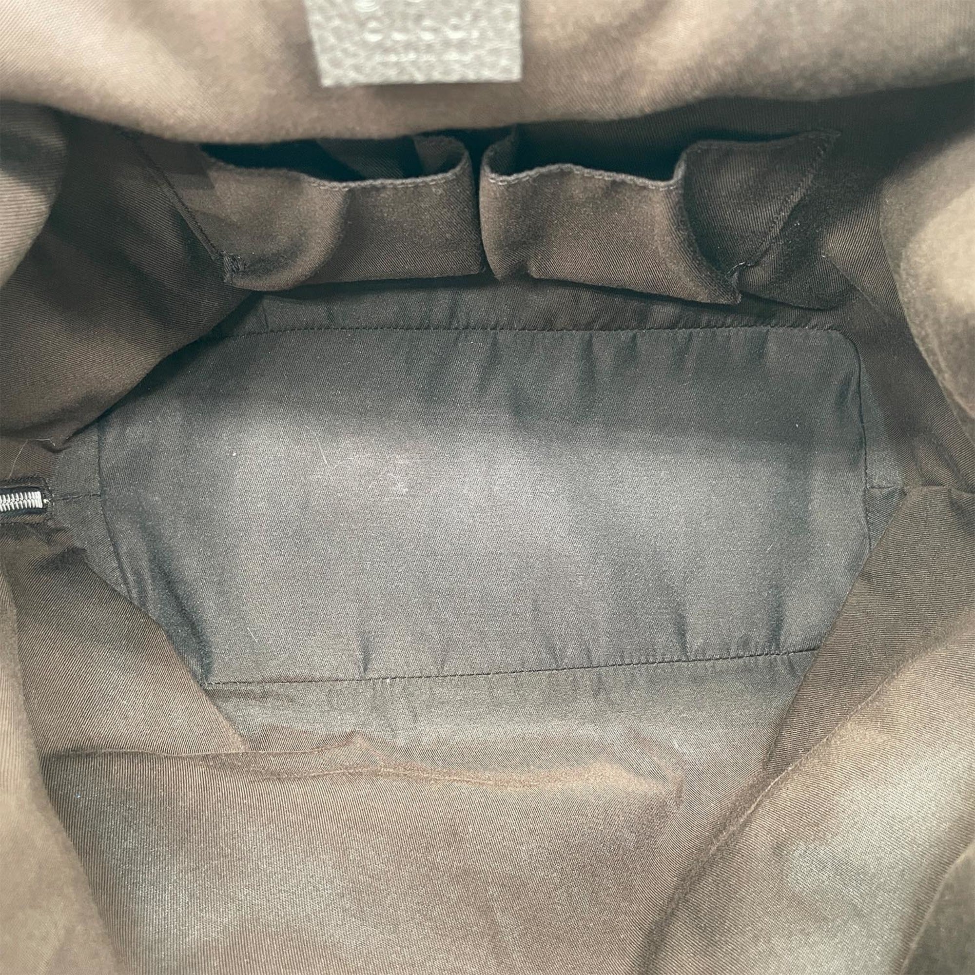 Gucci Brown Gg Canvas Leather Backpack (Pre-Owned)
