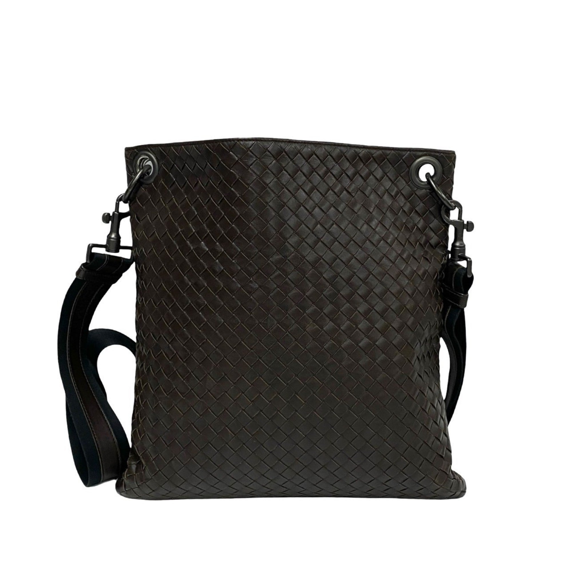 Bottega Veneta Brown Leather Pochette Shoulder Bag (Pre-Owned)