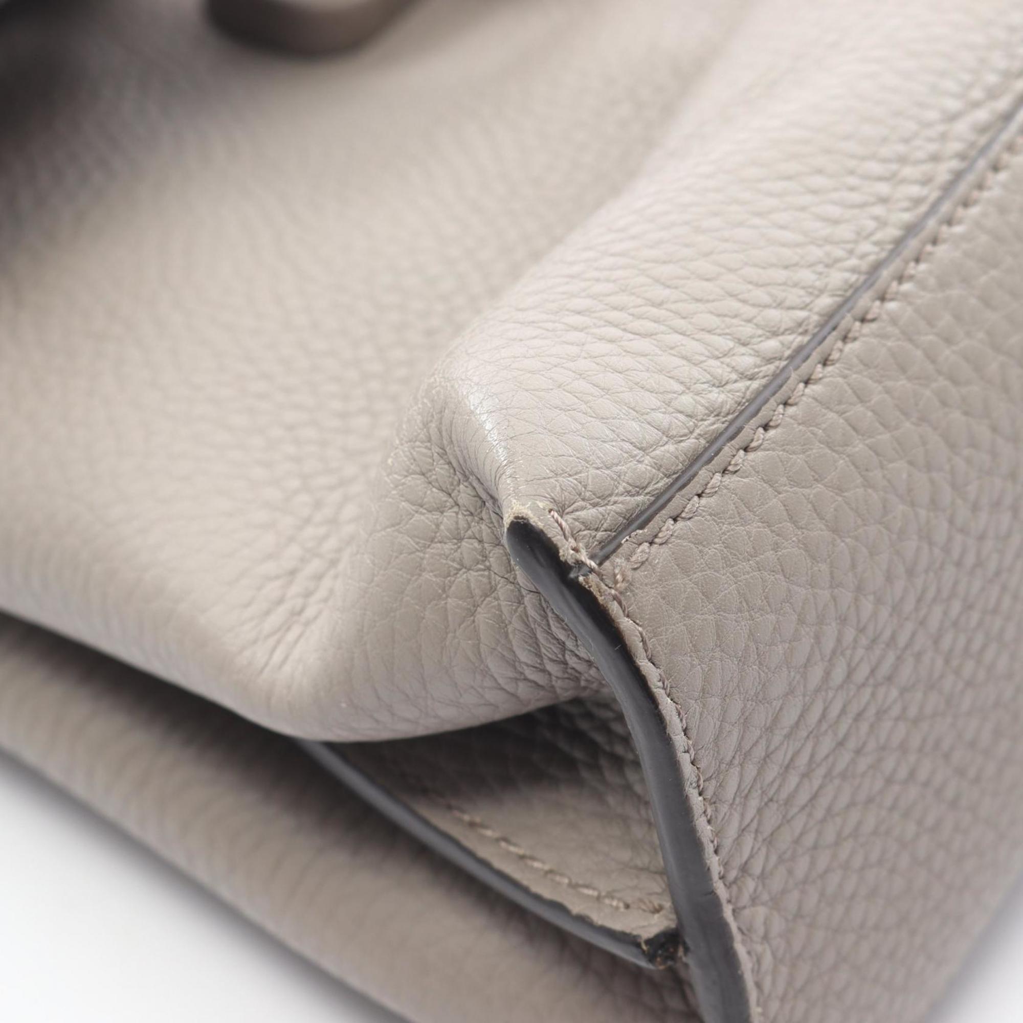 Gucci Gray Leather Handbag (Pre-Owned)