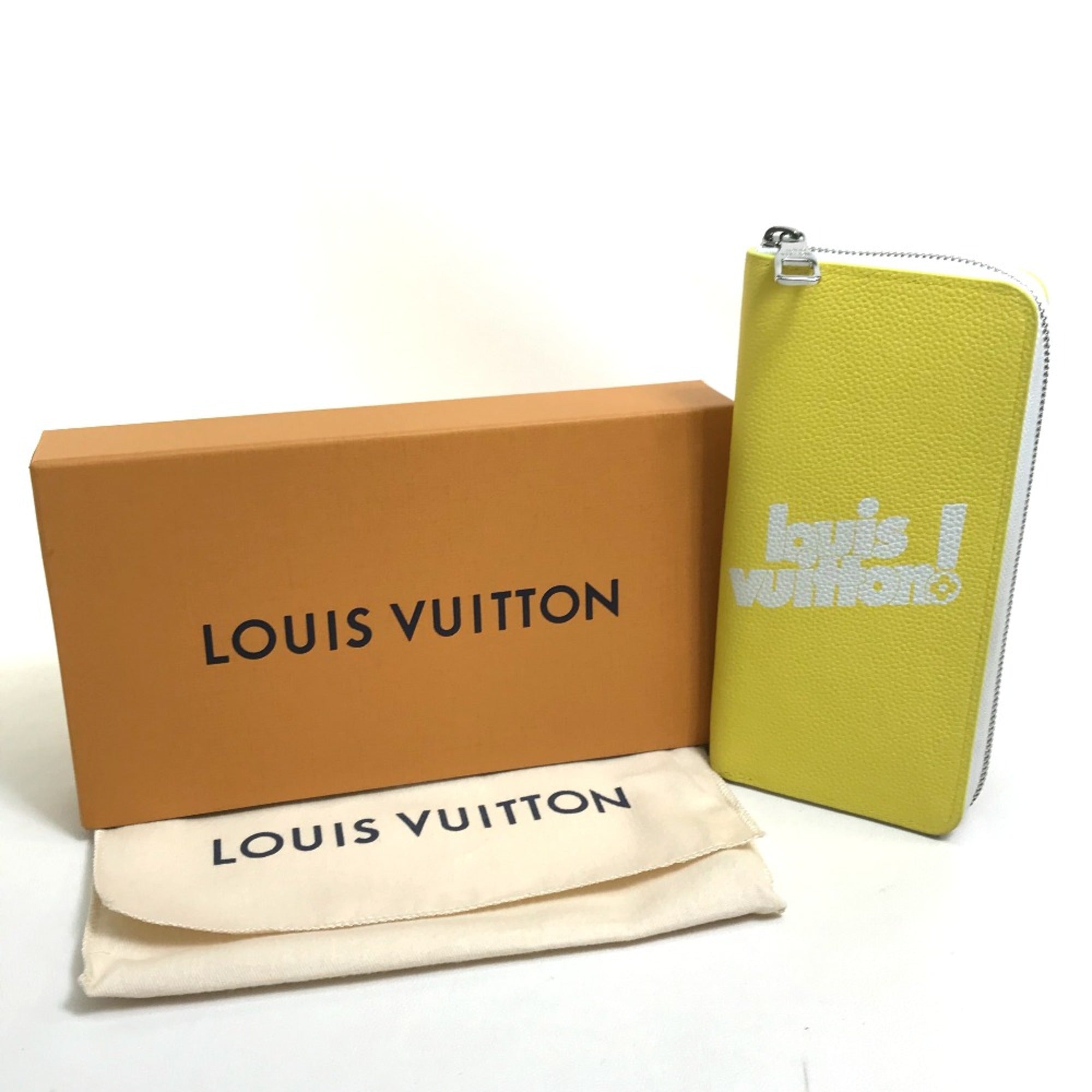 Louis Vuitton Yellow Leather Long Wallet (Bi-Fold) (Pre-Owned)