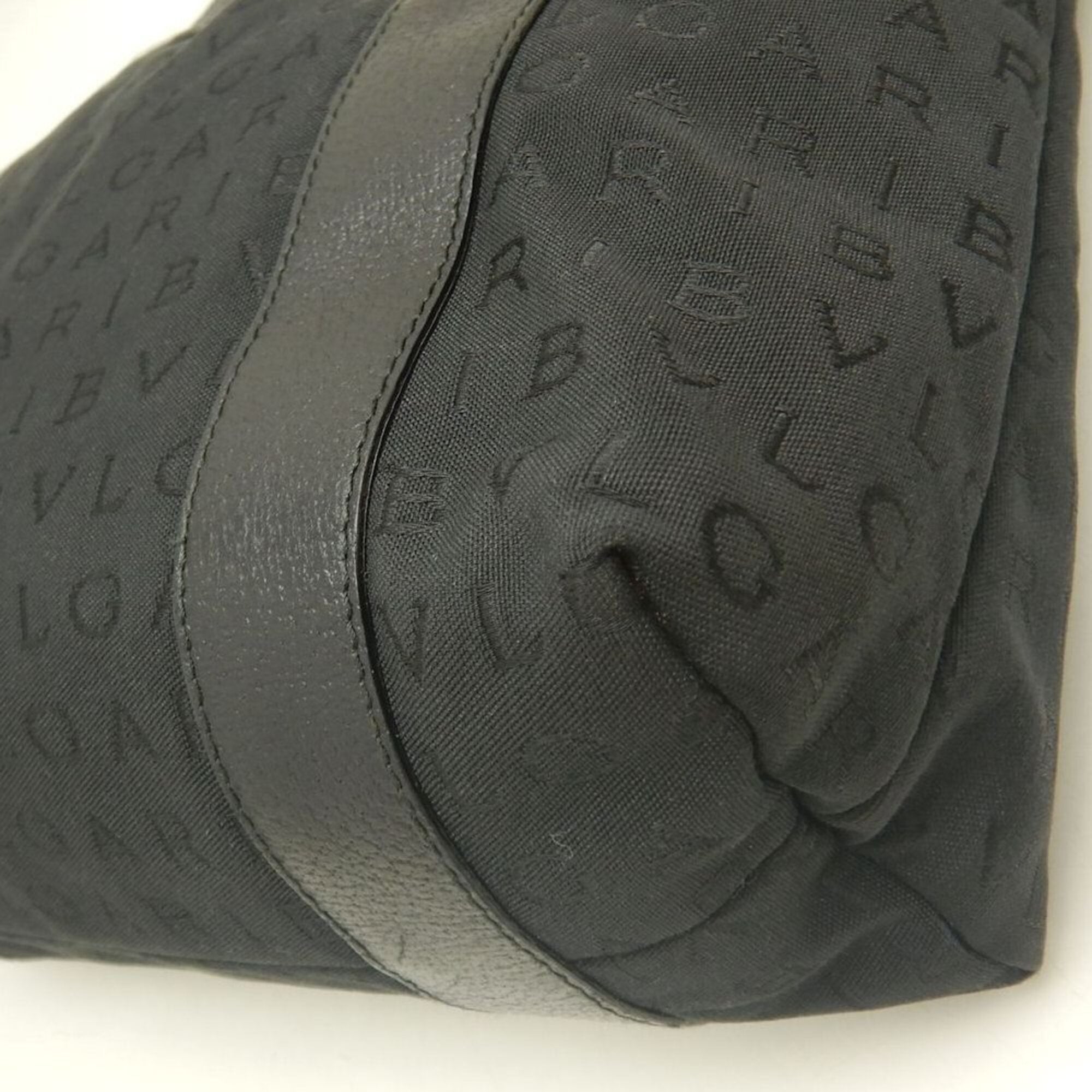 Bvlgari Logomania Black Canvas Tote Bag (Pre-Owned)
