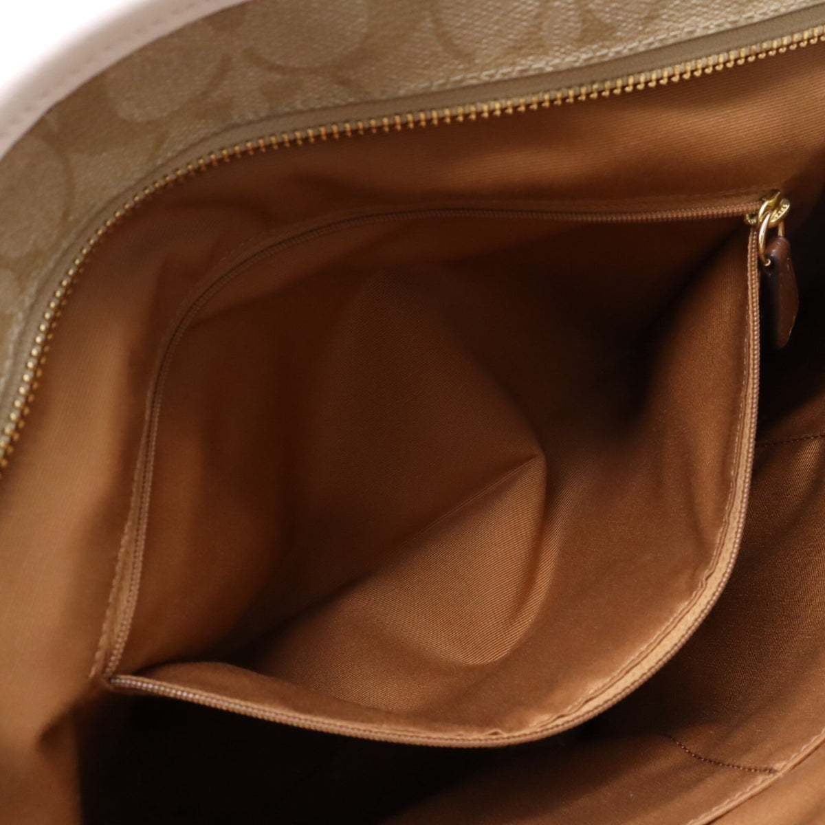 Coach Beige White Canvas Tote Bag (Pre-Owned)