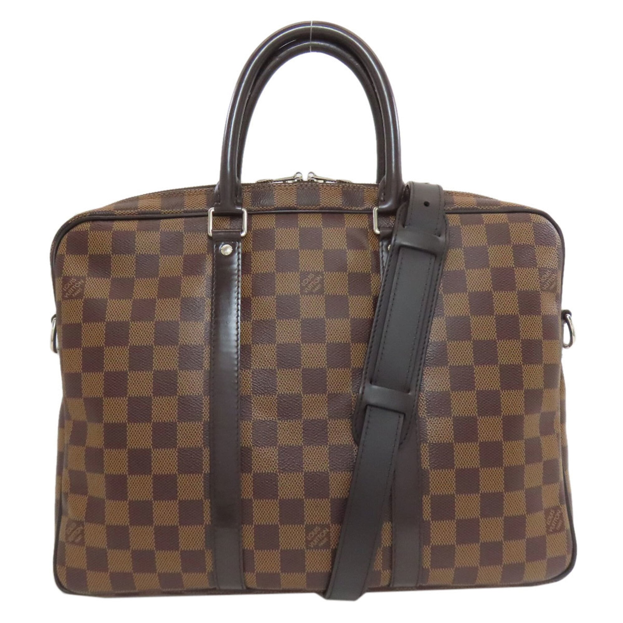 Louis Vuitton Damier Canvas Ebene Damier Canvas Briefcase (Pre-Owned)