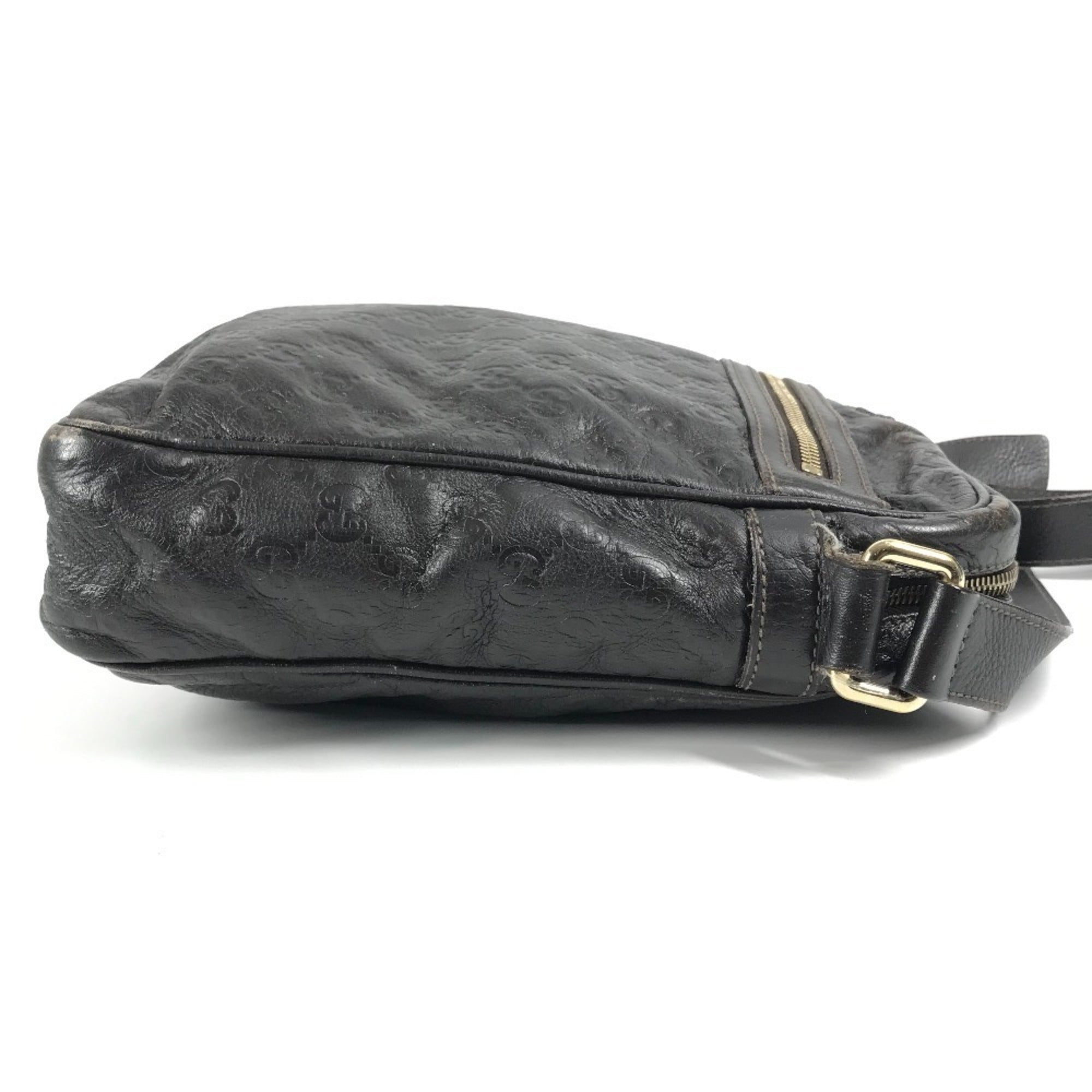 Gucci Brown Leather Pochette Shoulder Bag (Pre-Owned)