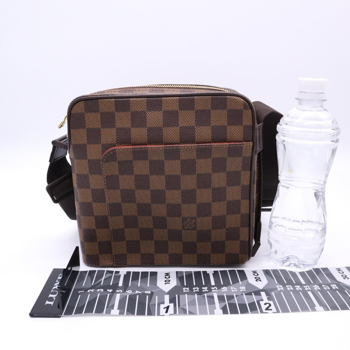 Louis Vuitton Damier Beige Brown Coated Canvas Leather Shoulder Bag (Pre-Owned)