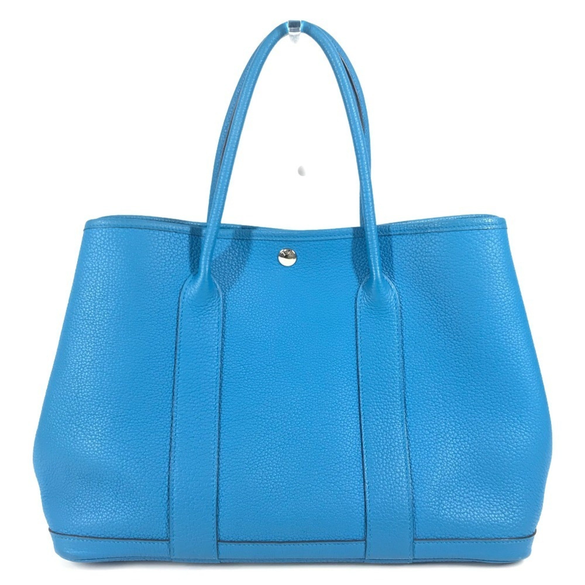 Hermes Bicolor Blue Negonda Leather Handbag Shoulder Bag Tote Bag (Pre-Owned)
