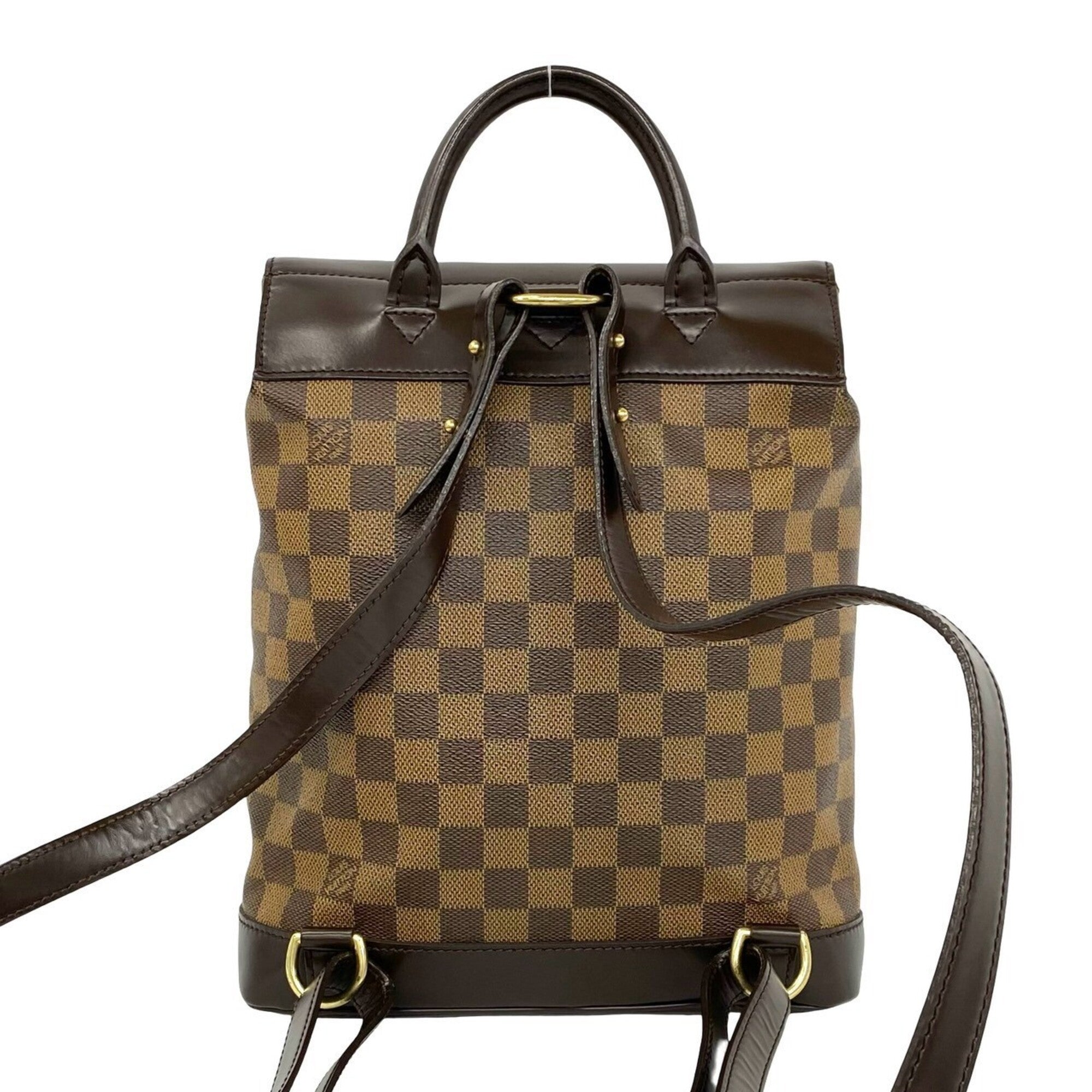Louis Vuitton Brown Leather Pvc Backpack (Pre-Owned)