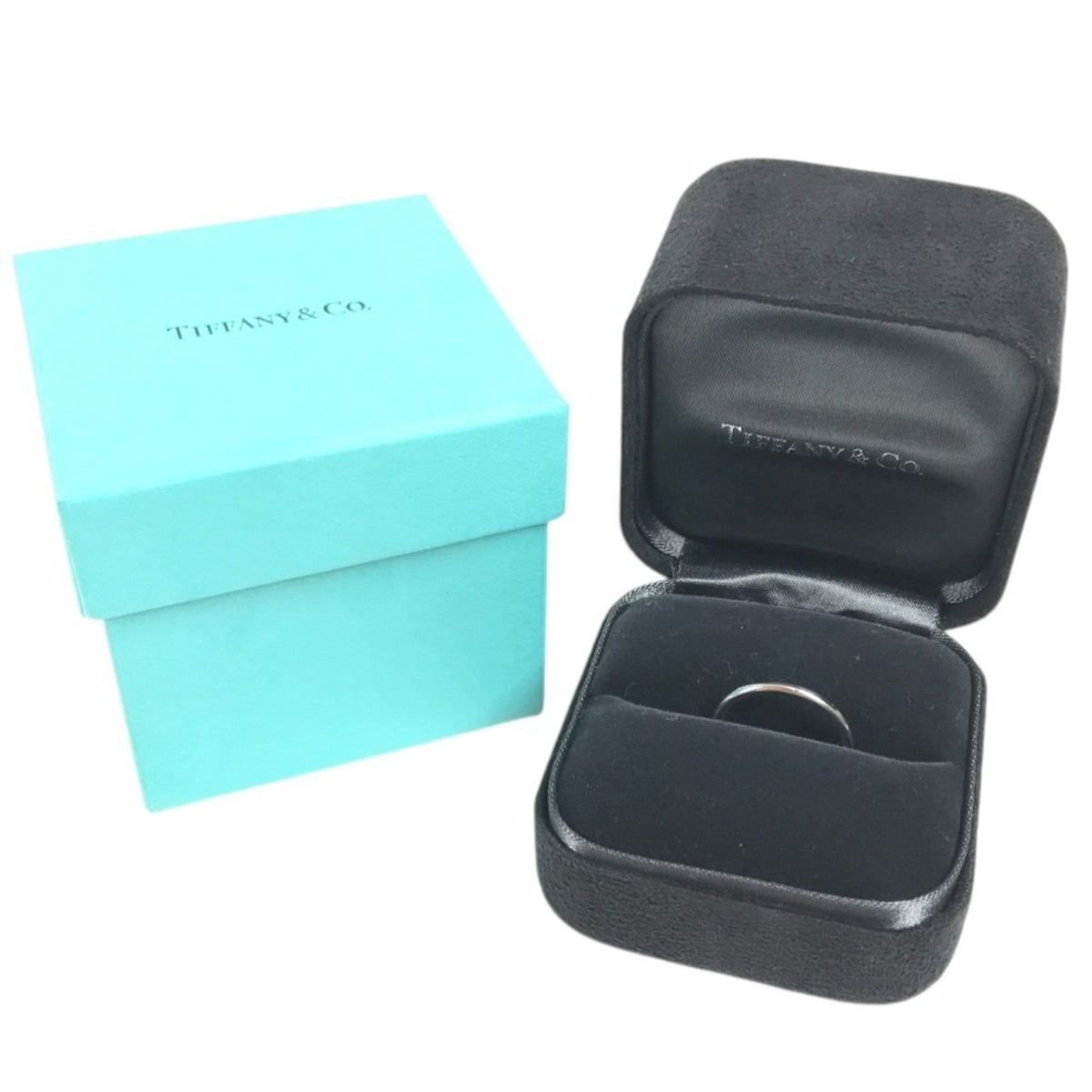 Tiffany Silver Platinum 950 Band Ring (Pre-Owned)
