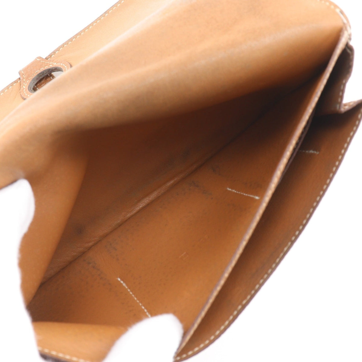 Hermes Brown Taurillon Clemence Leather Long Wallet (Bi-Fold) (Pre-Owned)