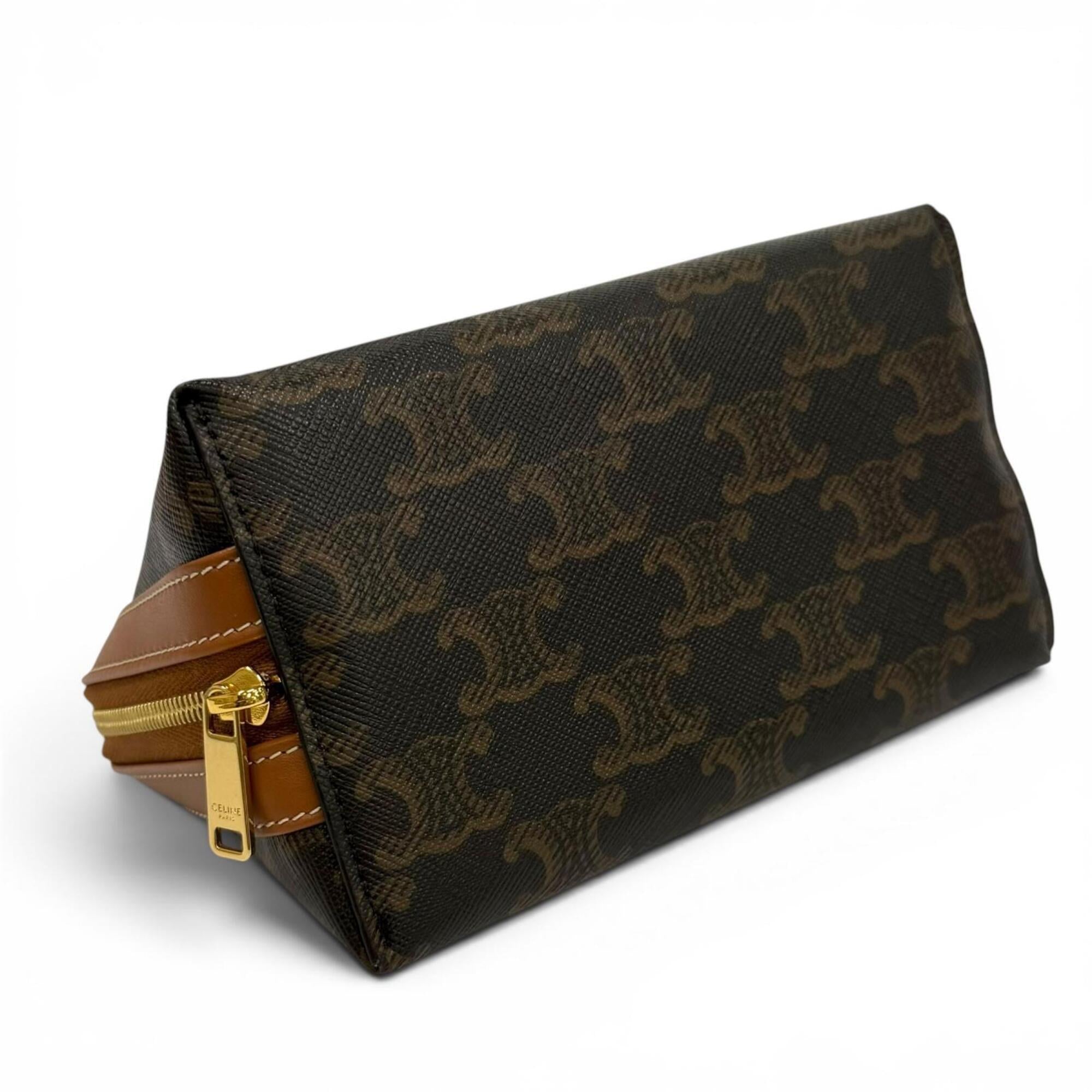 Celine Brown Leather Pouch (Pre-Owned)