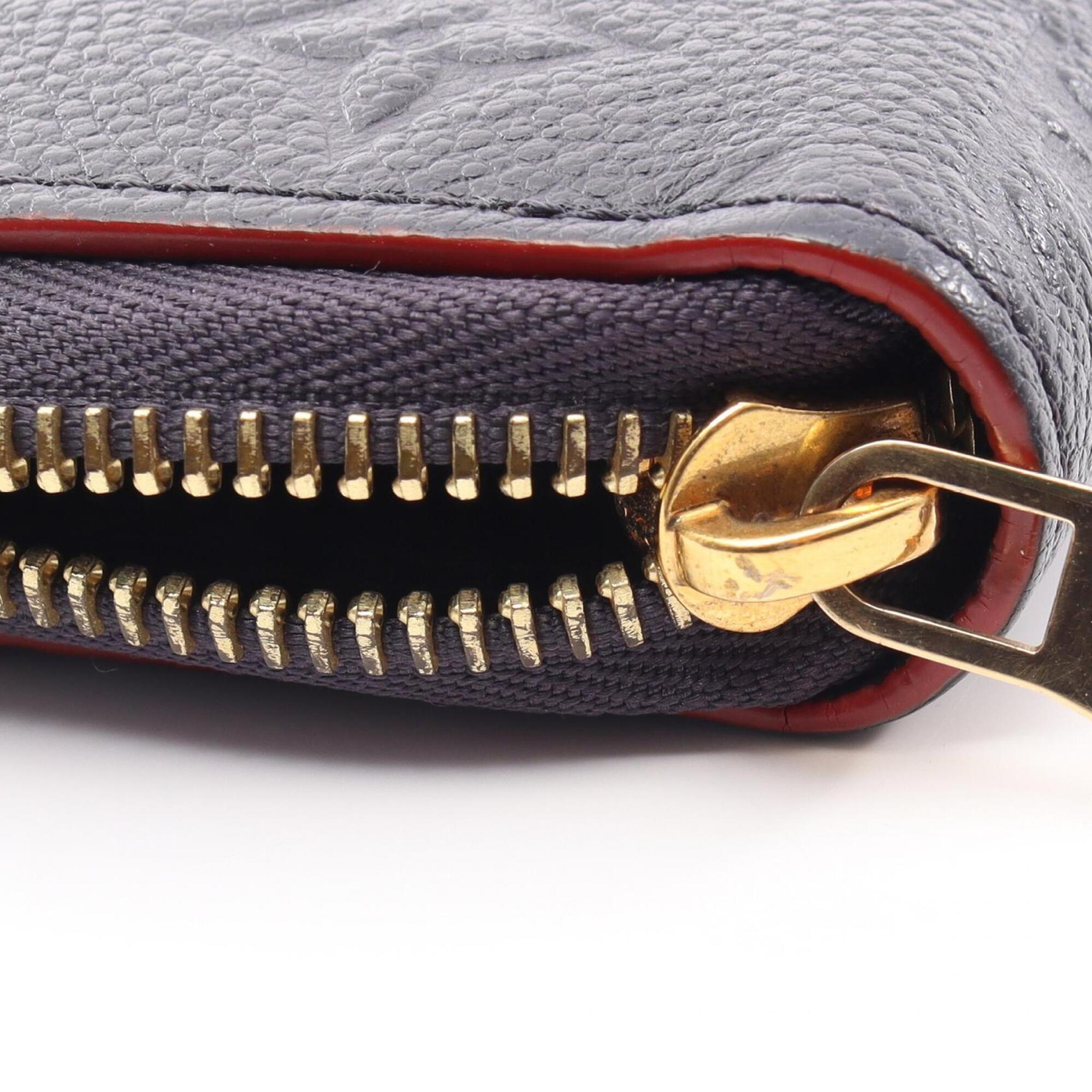 Louis Vuitton Marine Rouge Navy Red Color Monogram Empreinte Leather Long Wallet (Bi-Fold) (Pre-Owned)