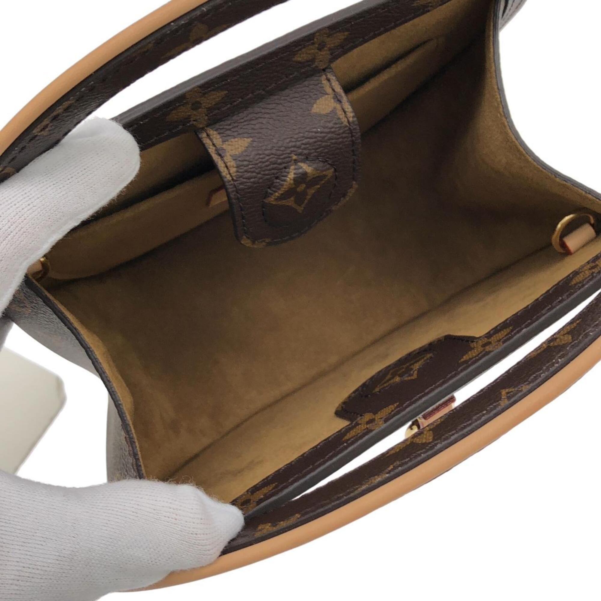 Louis Vuitton Marron Coated Canvas Shoulder Bag (Pre-Owned)