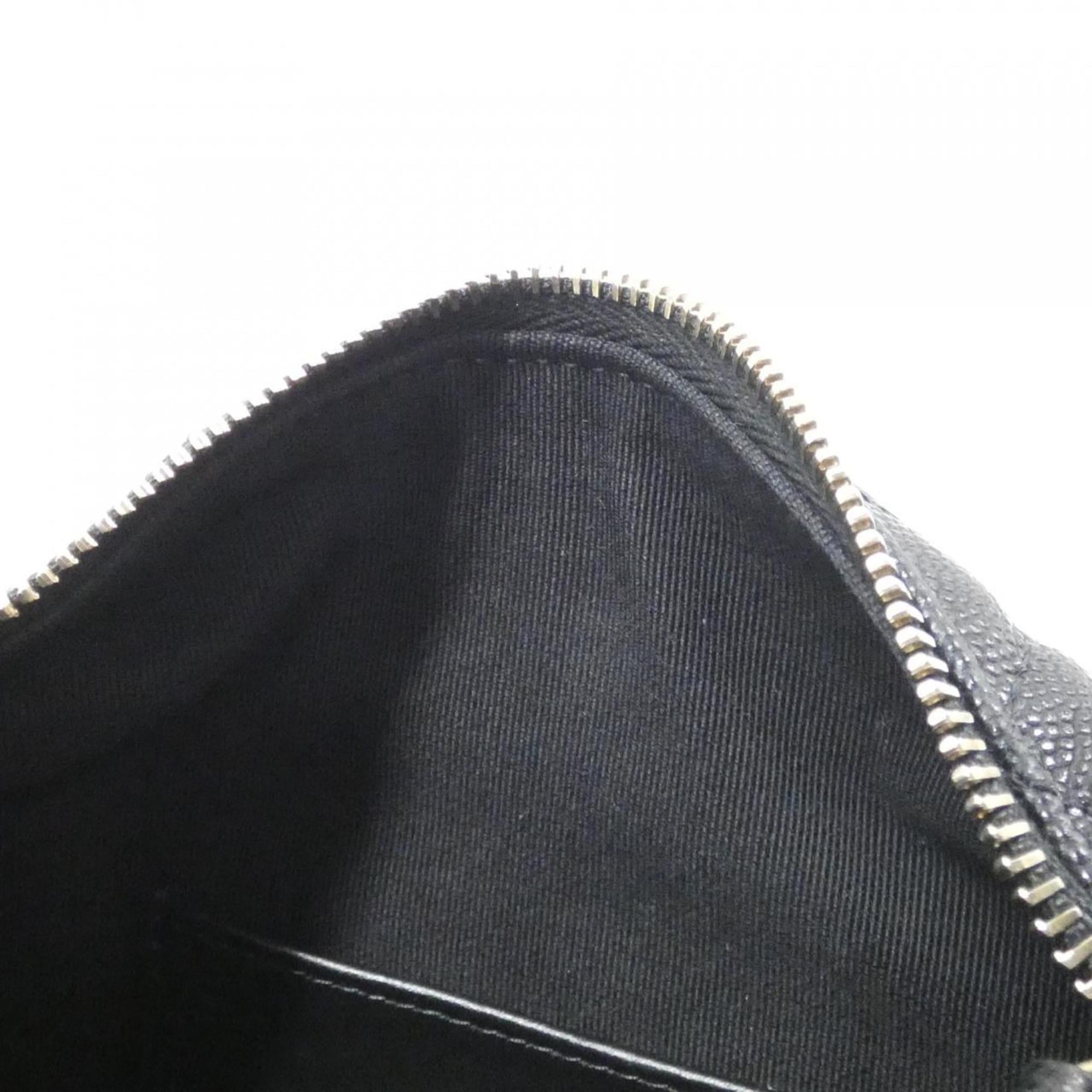 Chanel Black Grained Calfskin Handbag (Pre-Owned)