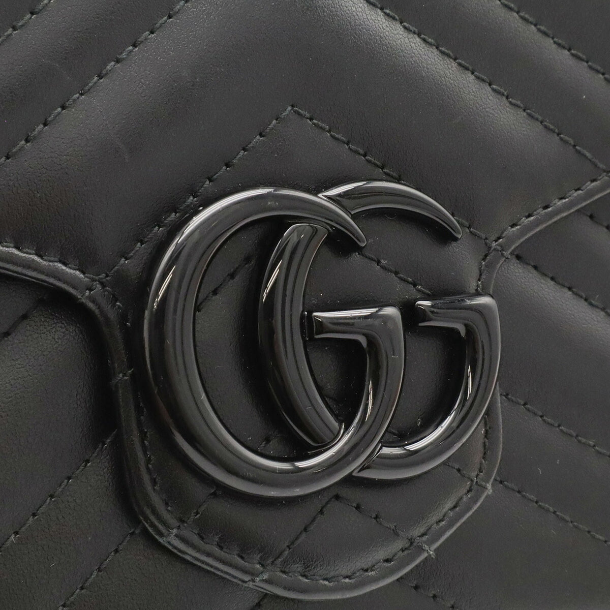 Gucci Black Quilting Clutch Bag Shoulder Bag (Pre-Owned)