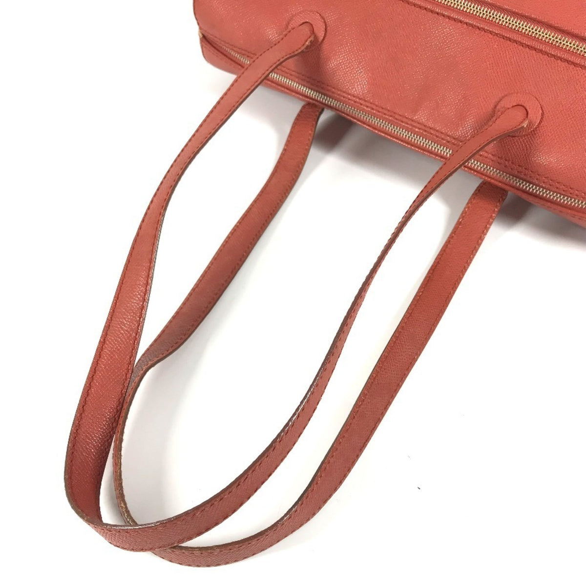 Chanel Orange Leather Boston Bag Shoulder Bag Tote Bag (Pre-Owned)