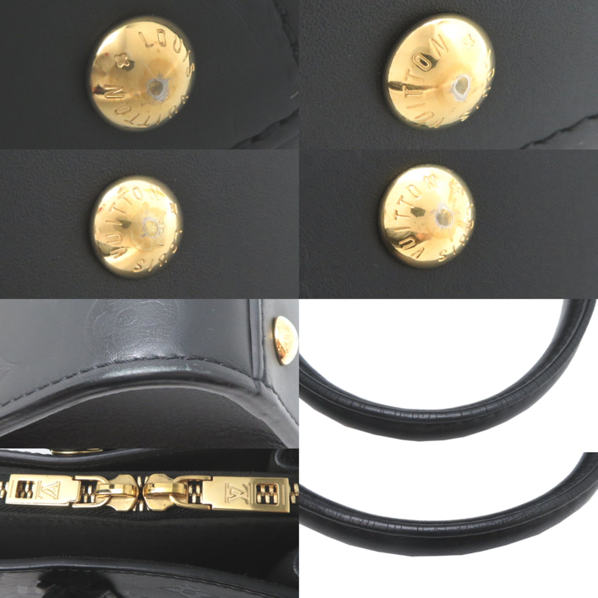 Louis Vuitton Black Noir Monogram Shadow Handbag (Pre-Owned)