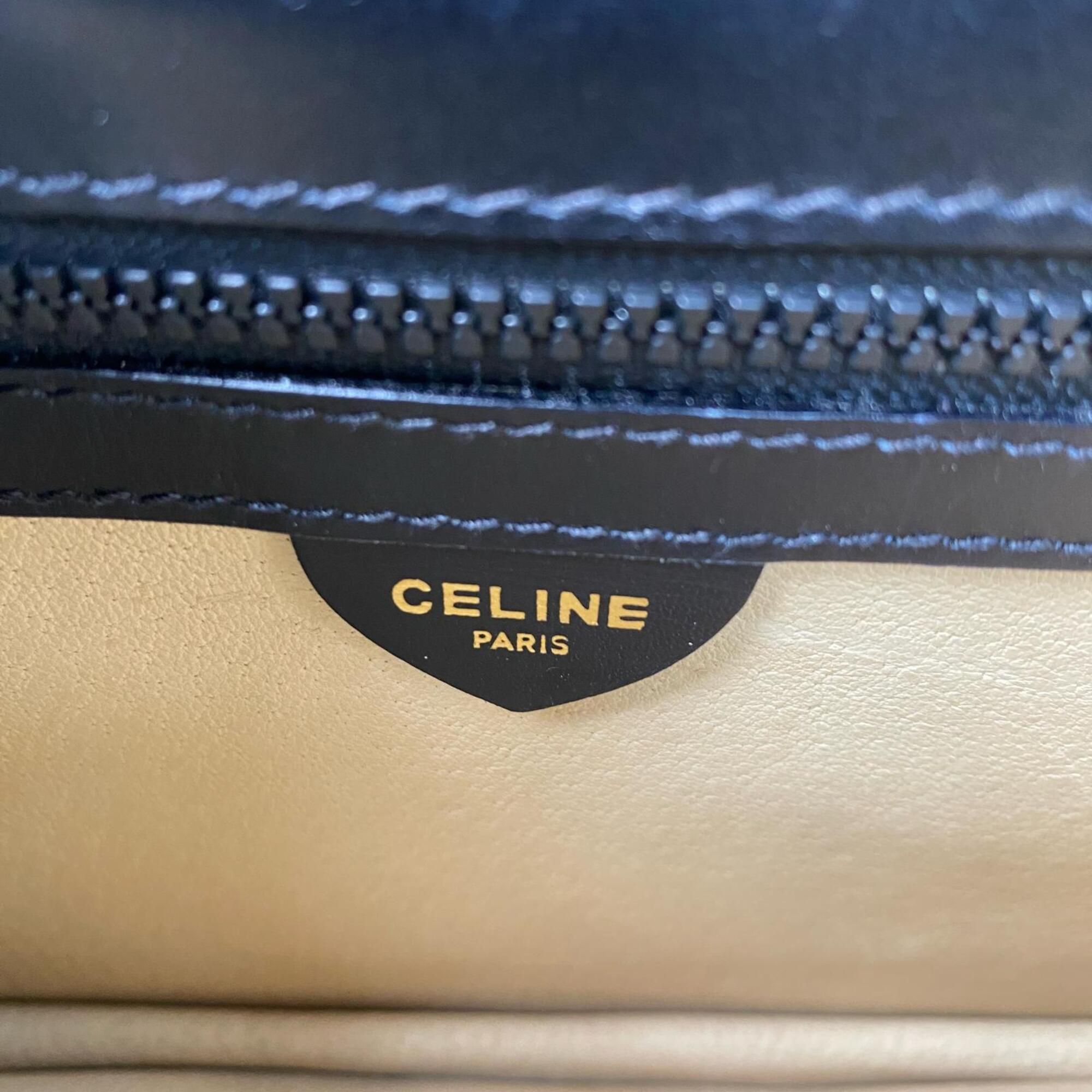 Celine Black Leather Clutch Bag (Pre-Owned)